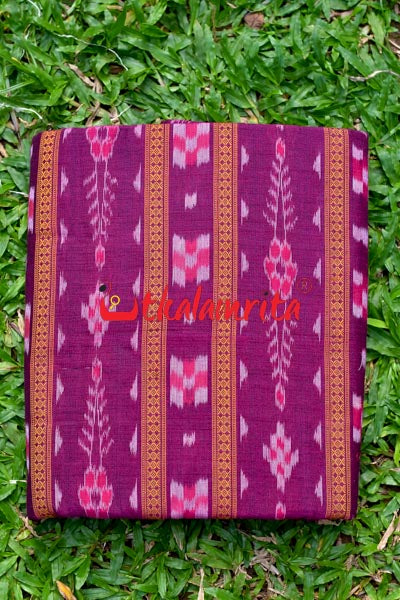 Magenta Pasapali With Flower Ikat (Fabric)