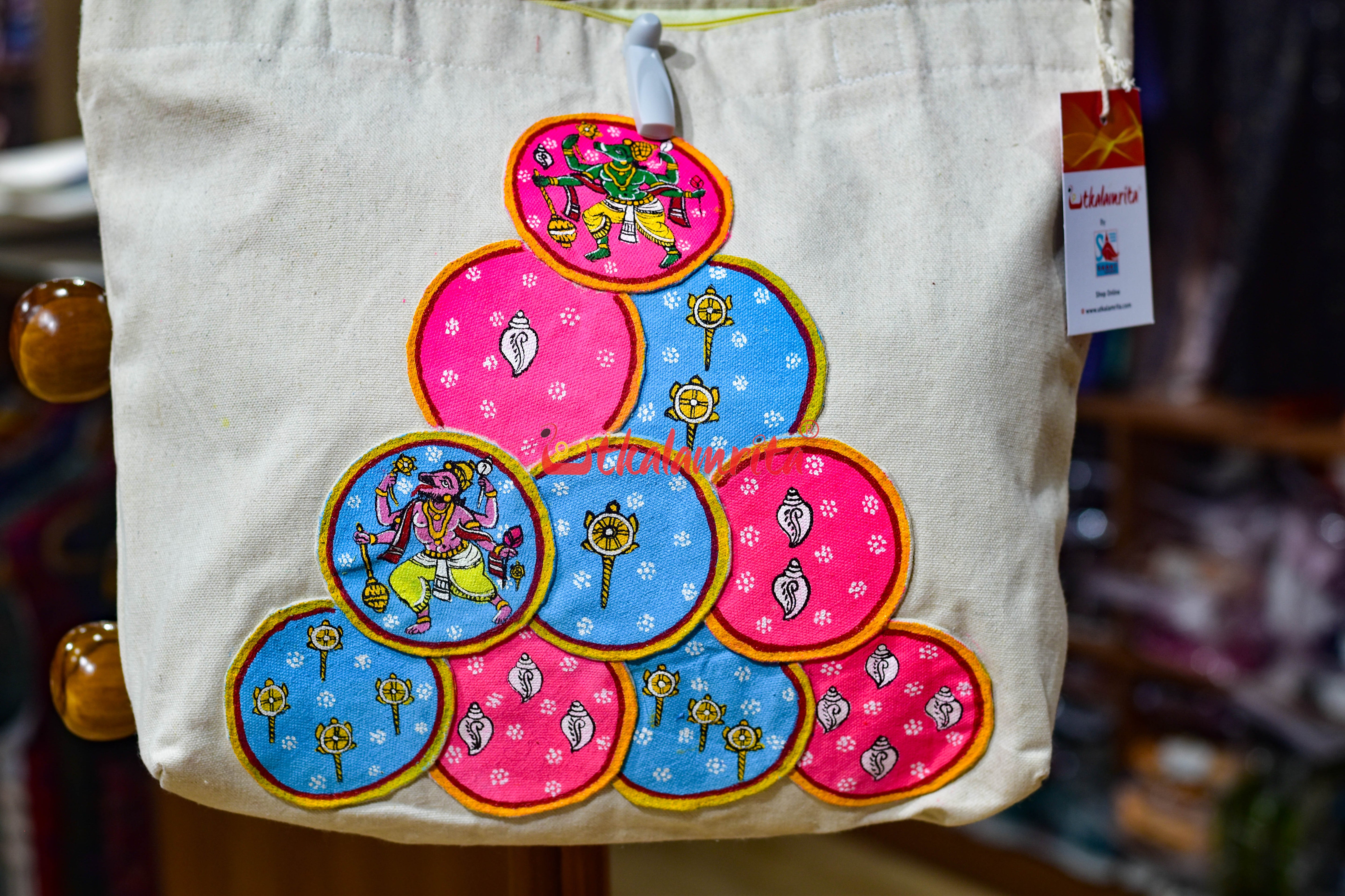 Ganjapa Dasabatara Nrusinha Baraha Canvas Tote Bag