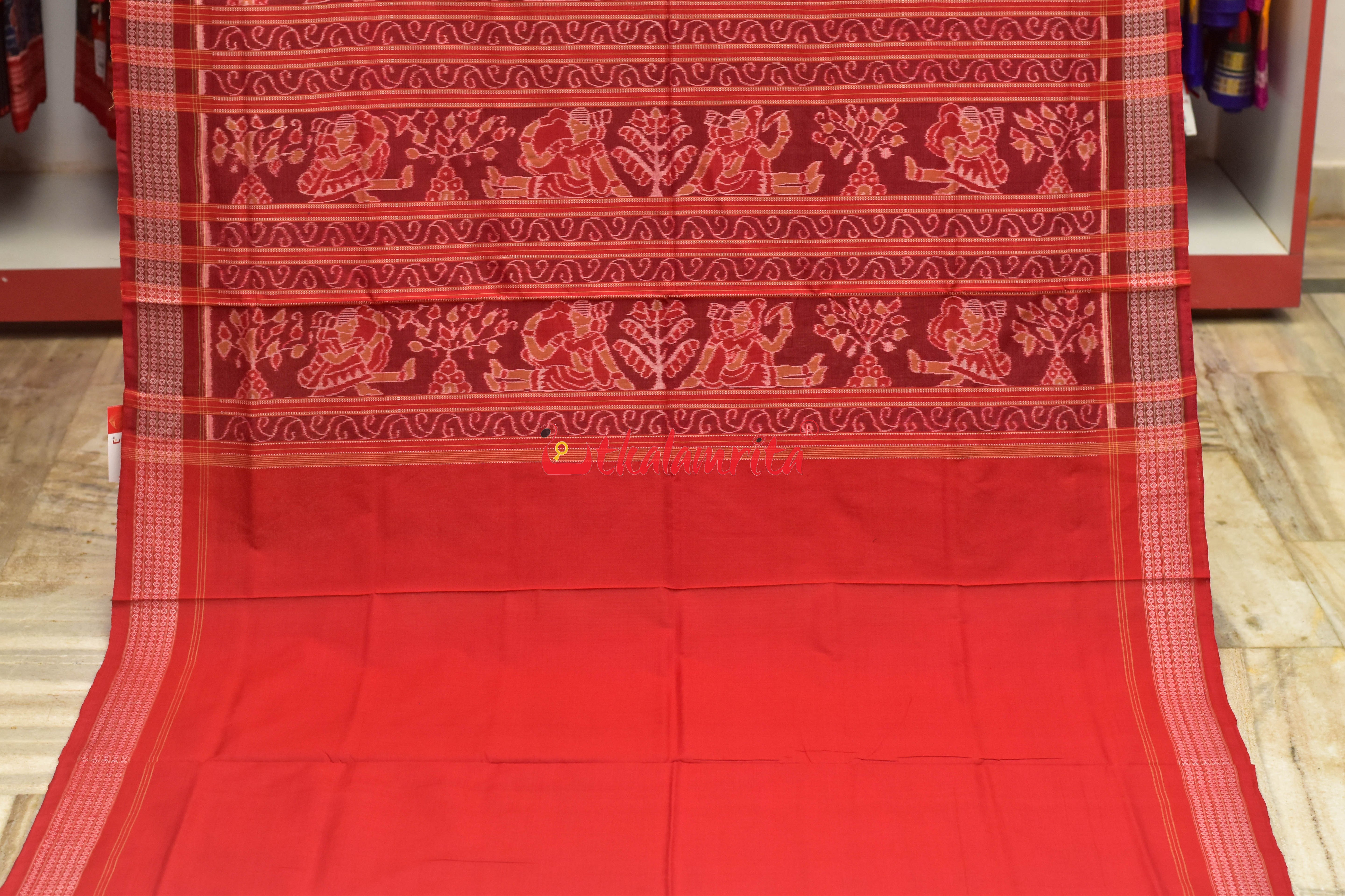 Green Boita Alankar Sambalpuri Cotton Saree