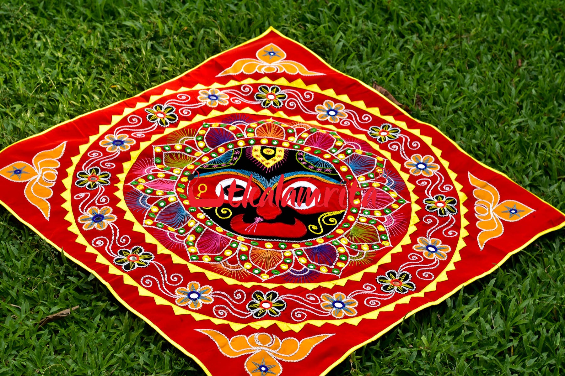 Red Jagannath Applique (Red Belapatra)