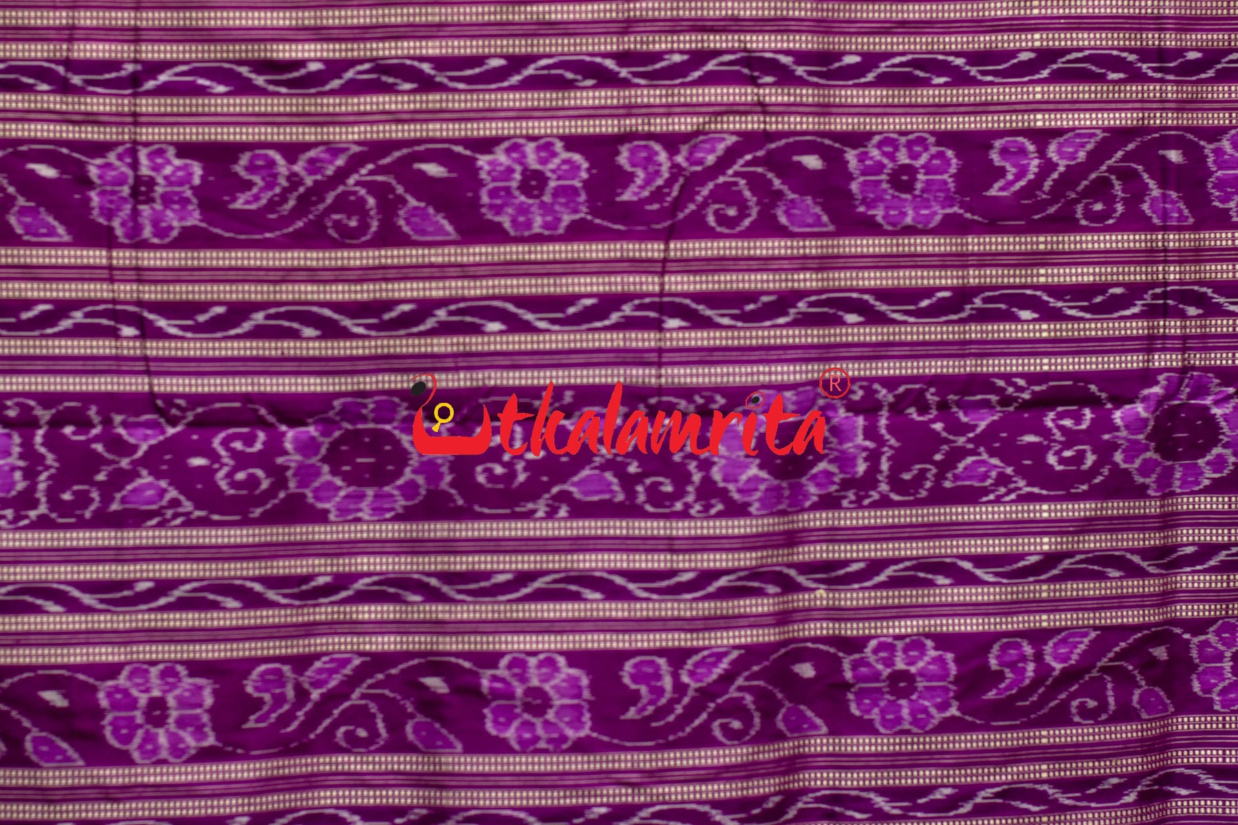 Purple Self Pasapali Silk Saree