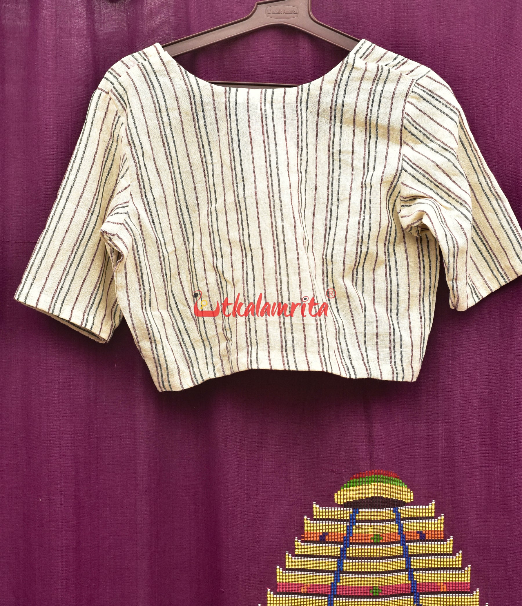 Kotpad Black Maroon Stripes (Blouse)