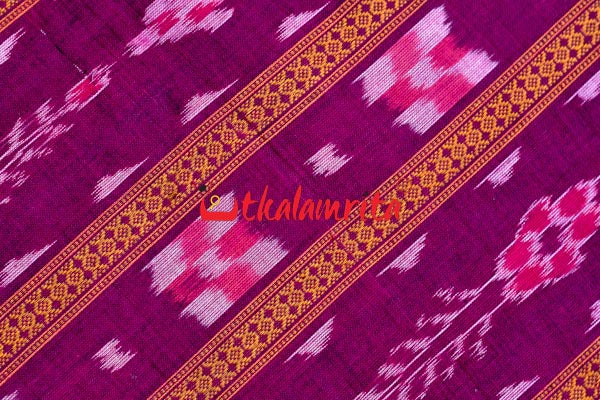 Magenta Pasapali With Flower Ikat (Fabric)