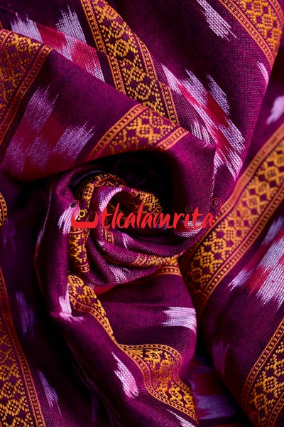 Magenta Pasapali With Flower Ikat (Fabric)