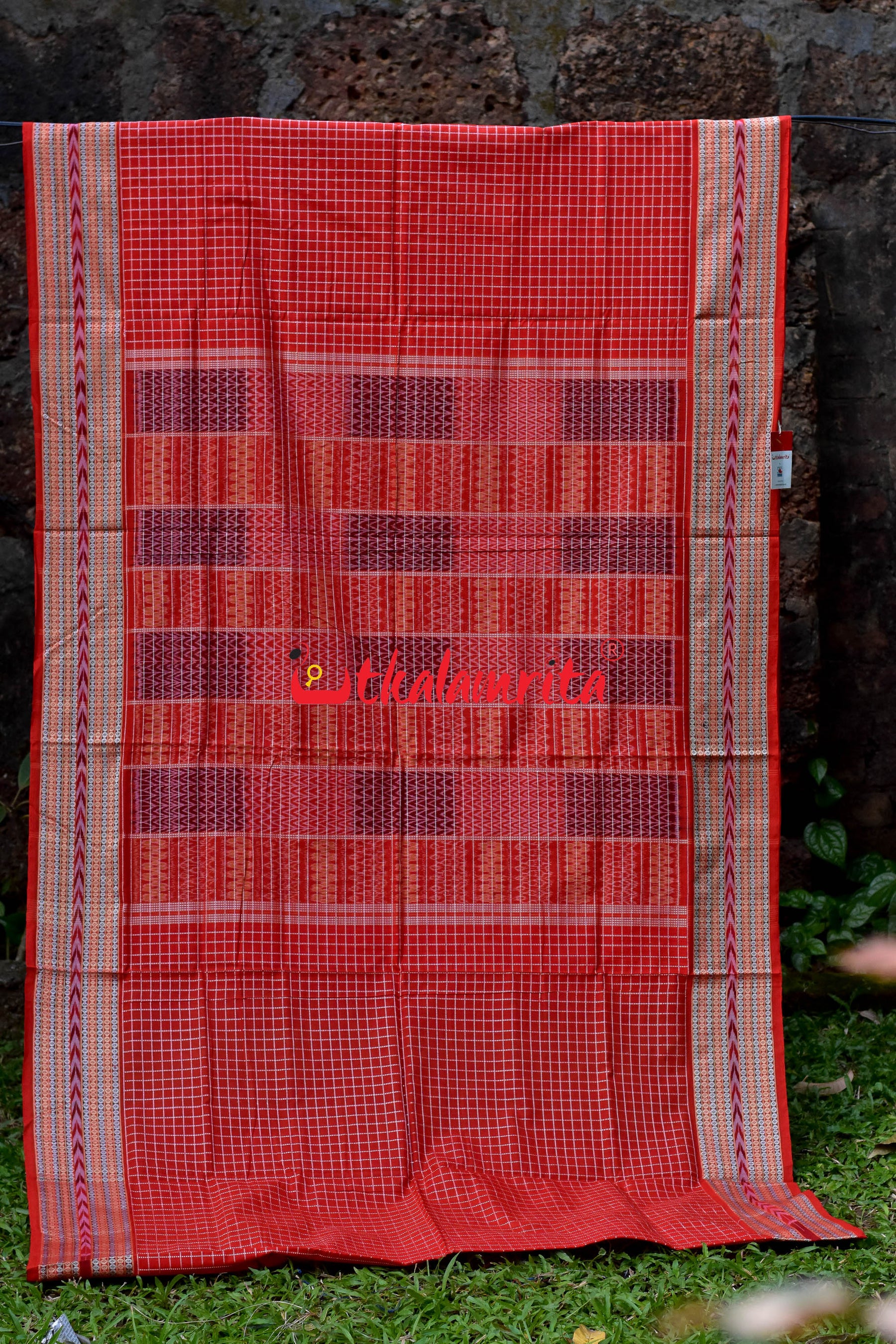 Dasphuliya Red Danti Sachipar Cotton Saree