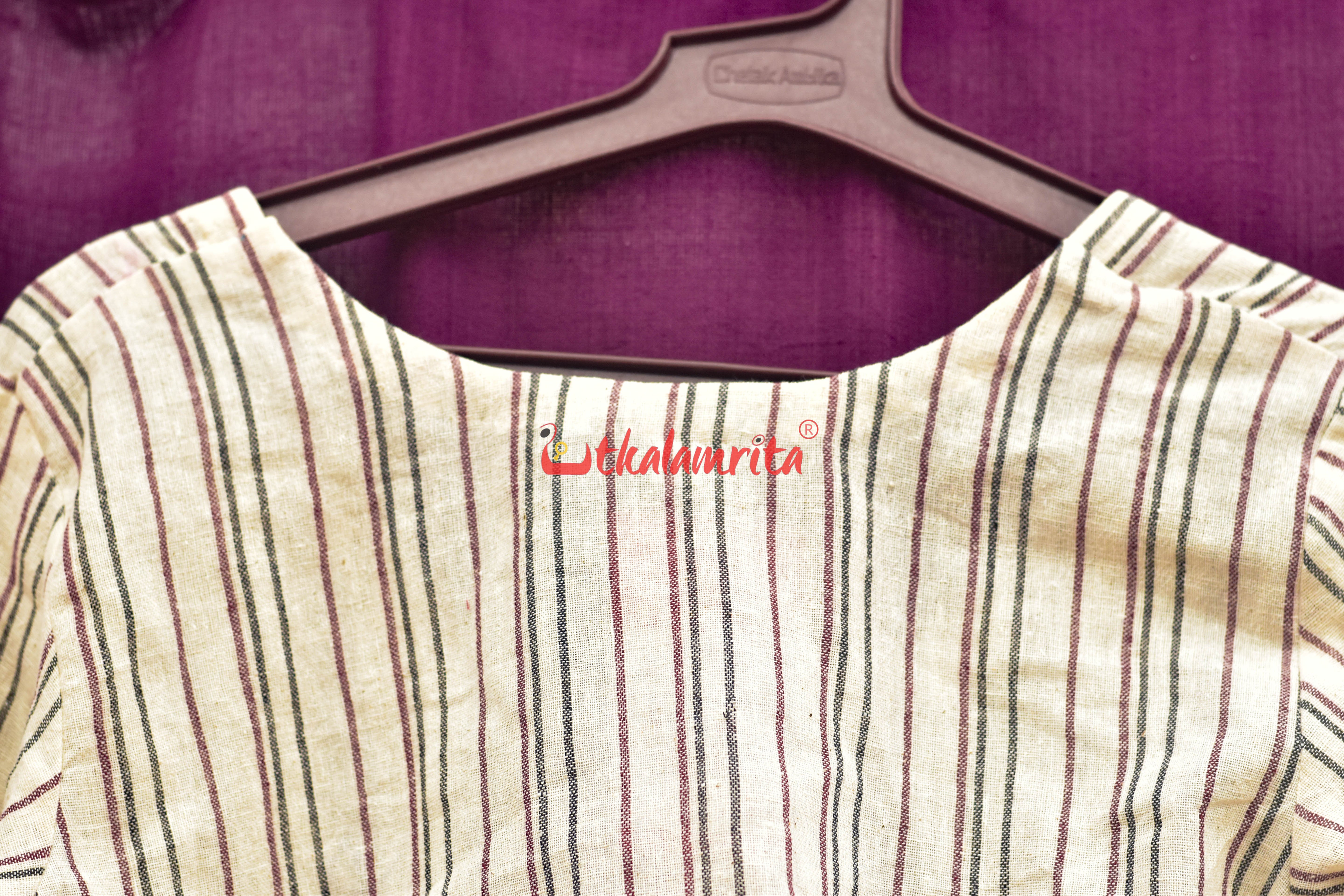 Kotpad Black Maroon Stripes (Blouse)