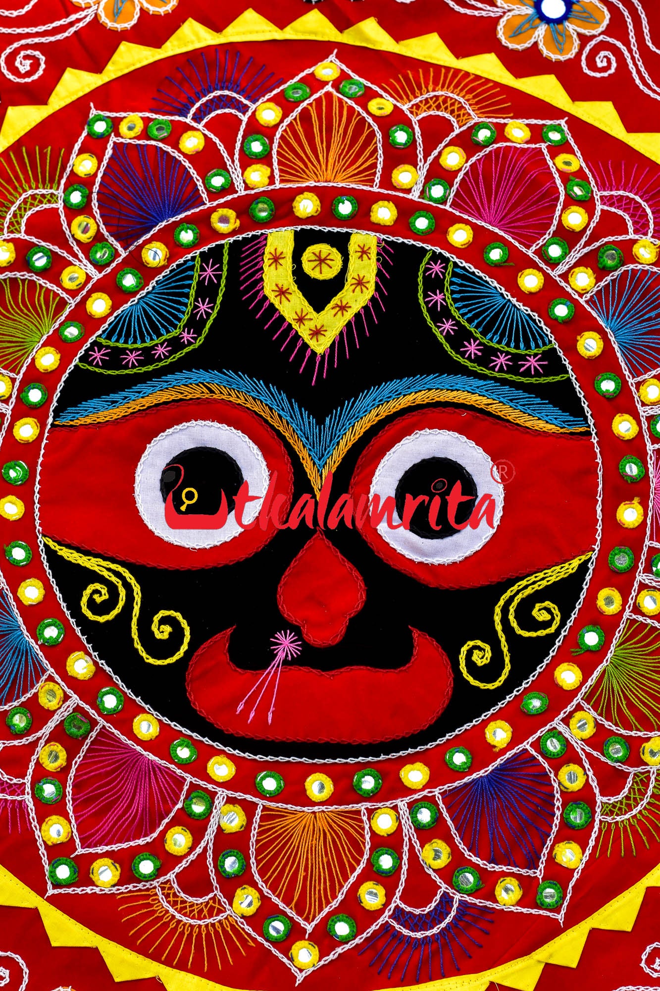 Red Jagannath Applique (Red Belapatra)