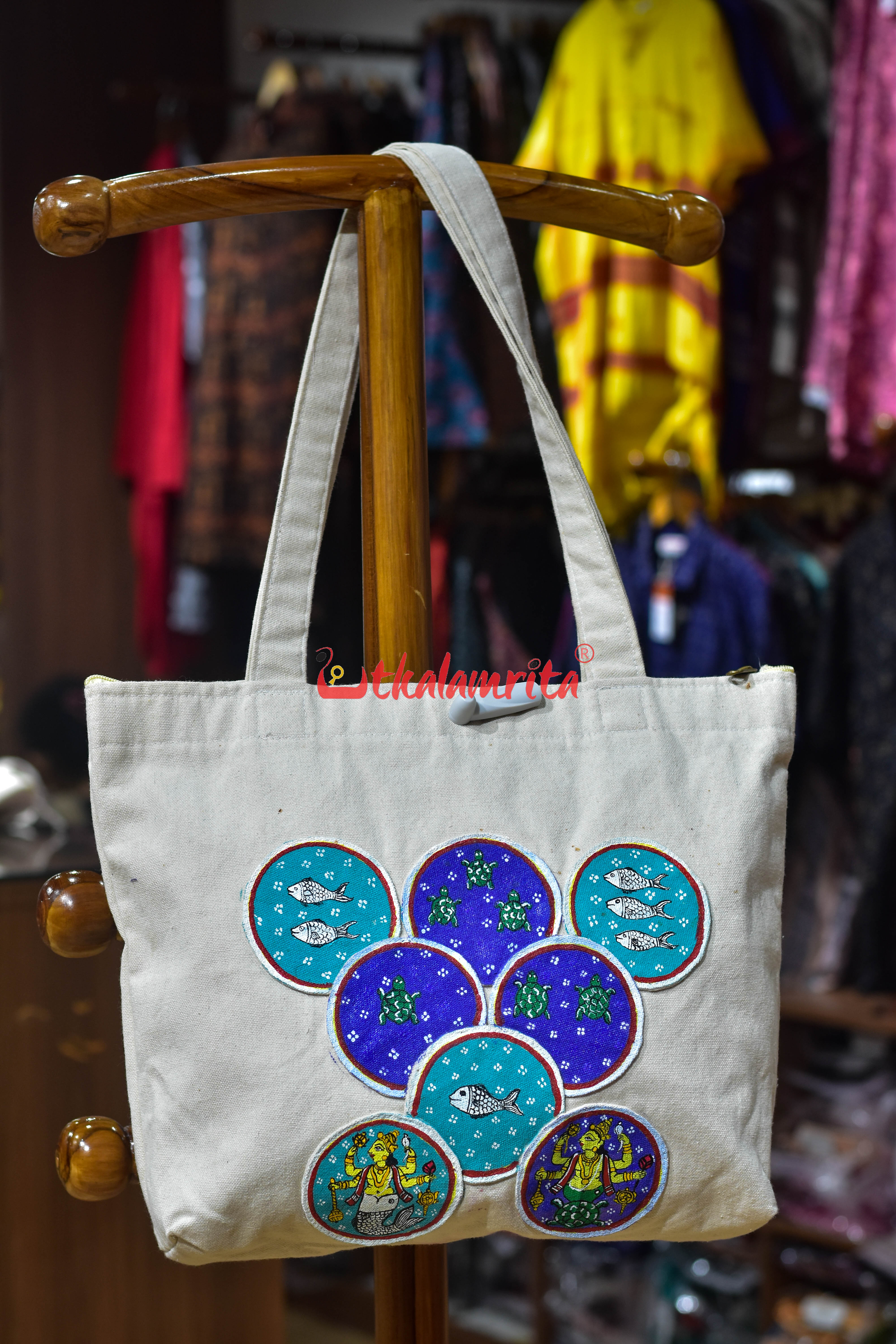 Ganjapa Dasabatara Matsya Kaschapa Canvas Tote Bag