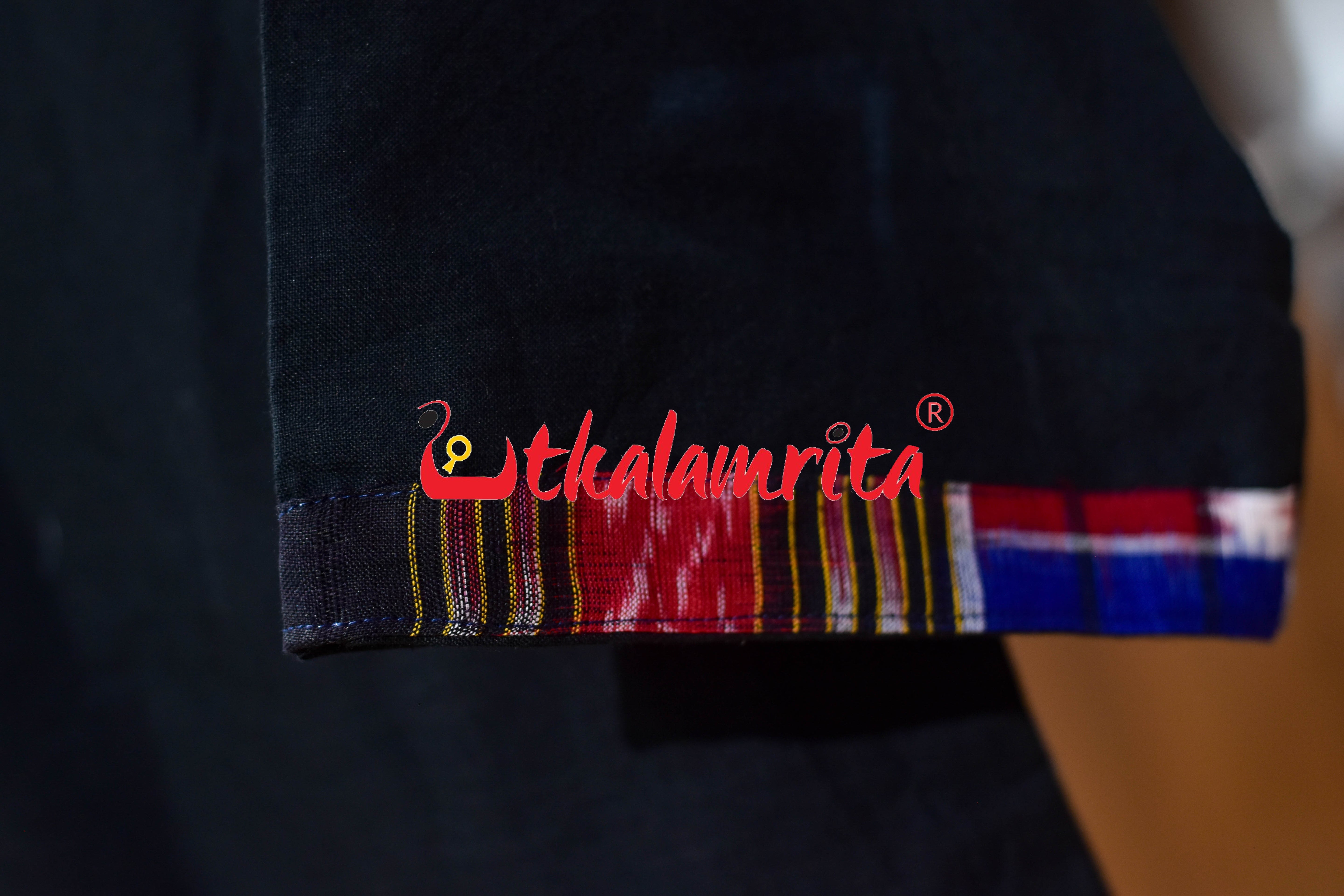 Blue Red Bichitrapuri Sambalpuri (Ladies Kurti)