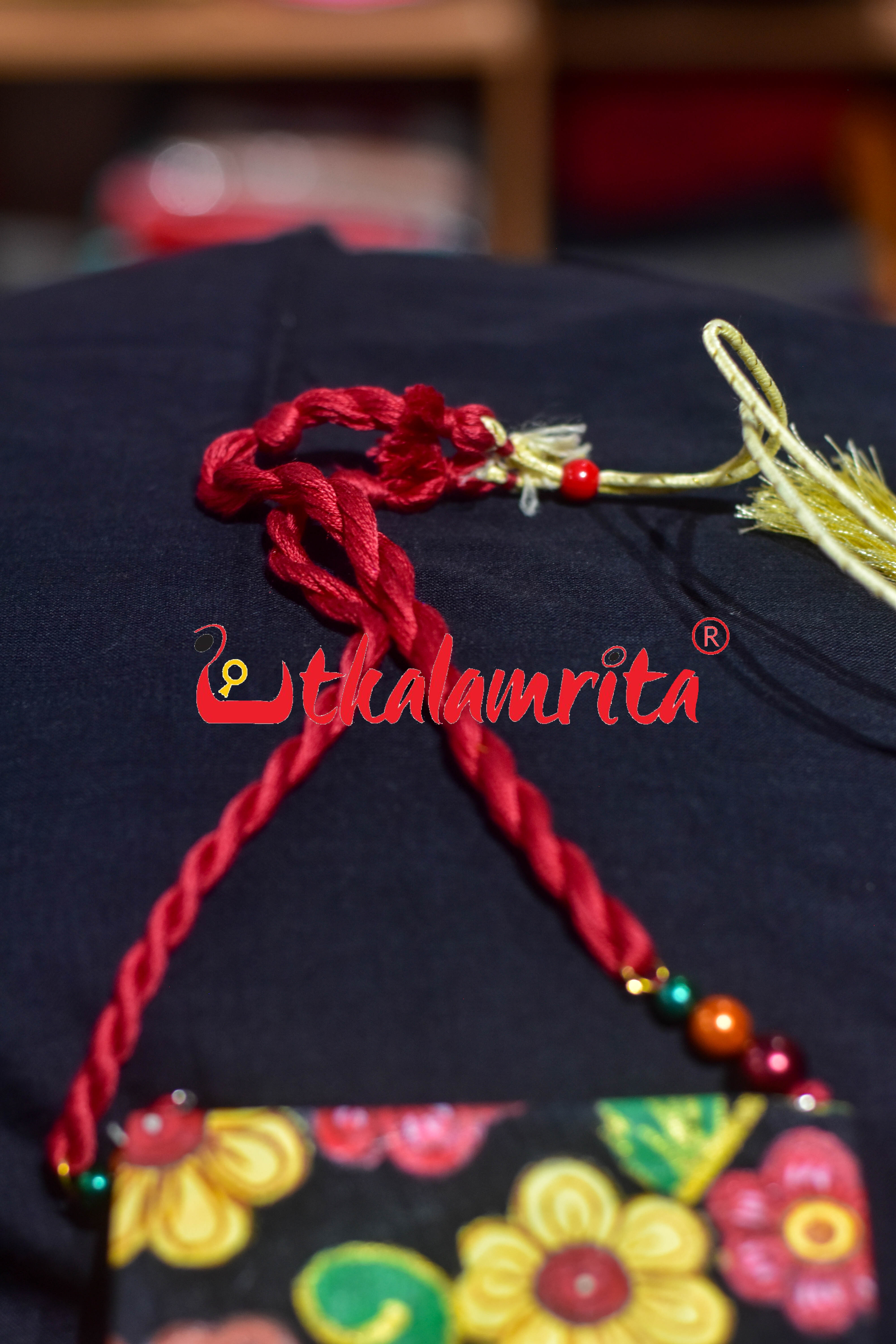 Big Pattachitra Flower Necklace Set