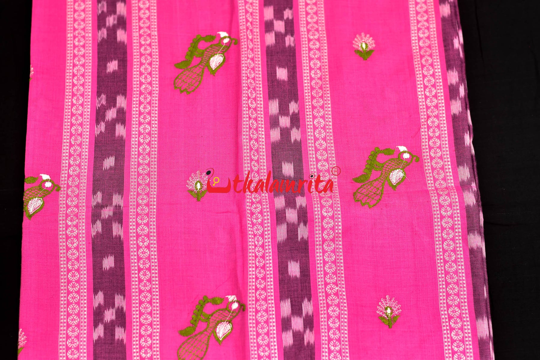Pink Mehendi Mayura Bomkai Dress Set