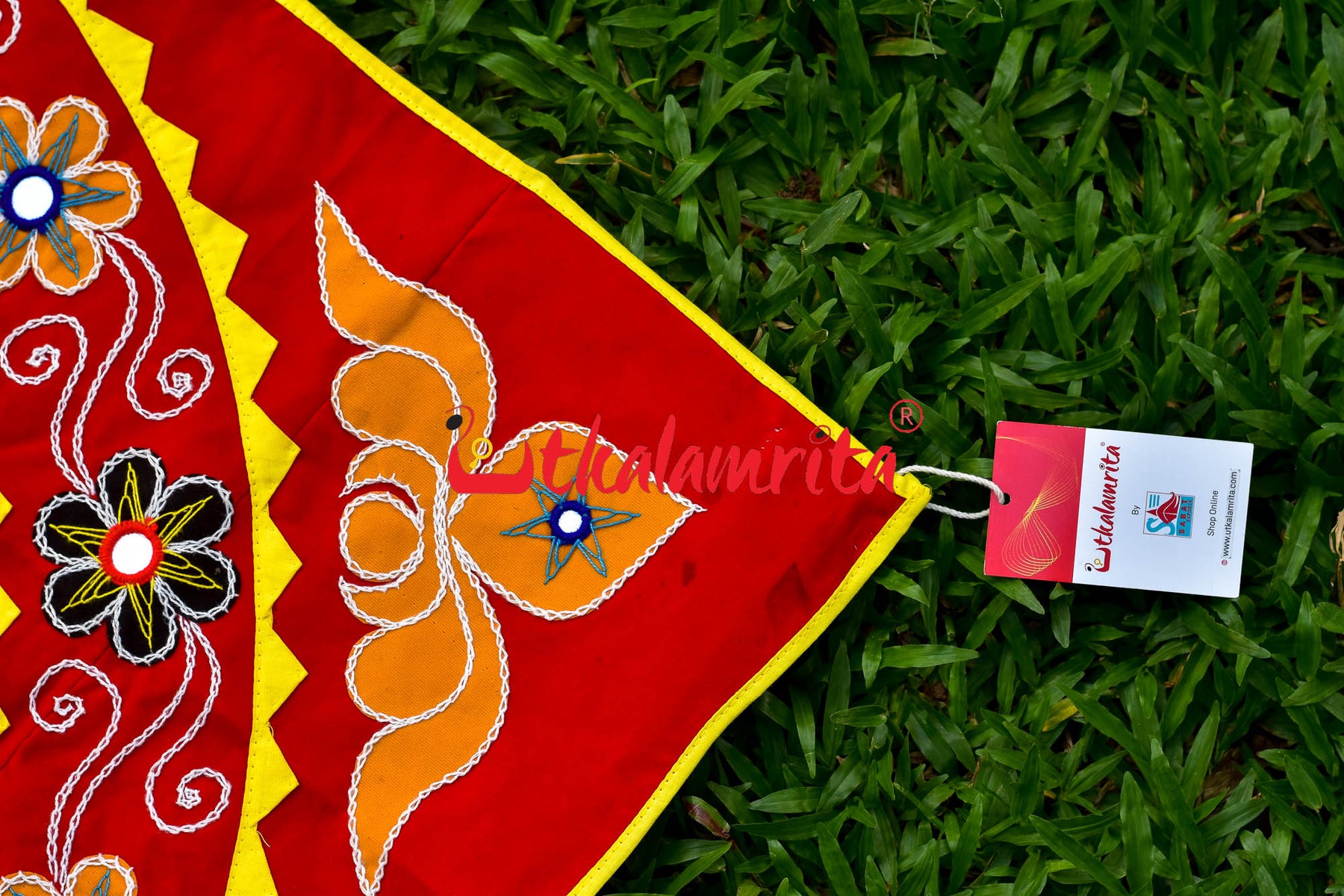 Red Jagannath Applique (Red Belapatra)