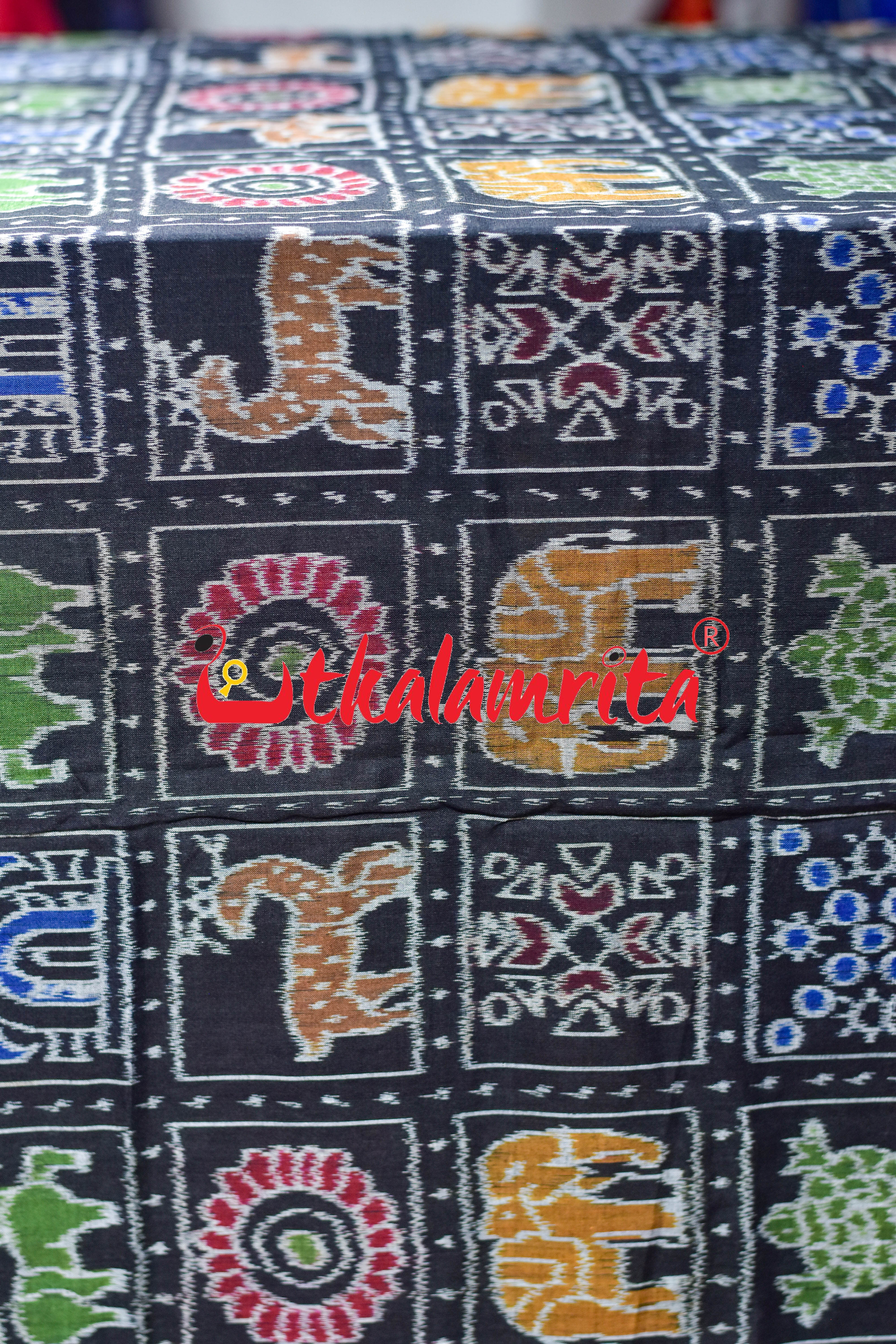 Dasakothi Black Sambalpuri Cotton (Fabric)