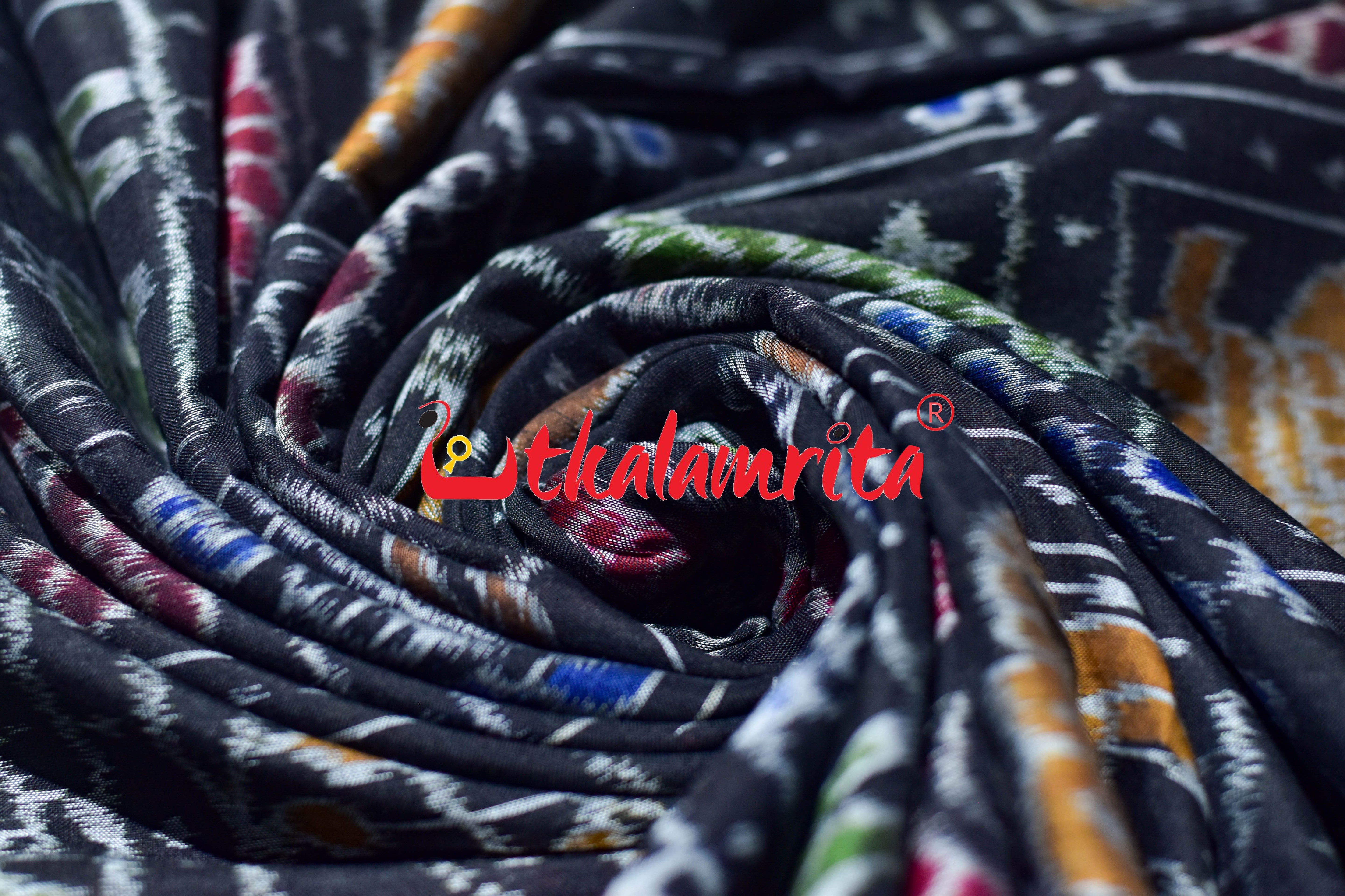 Dasakothi Black Sambalpuri Cotton (Fabric)