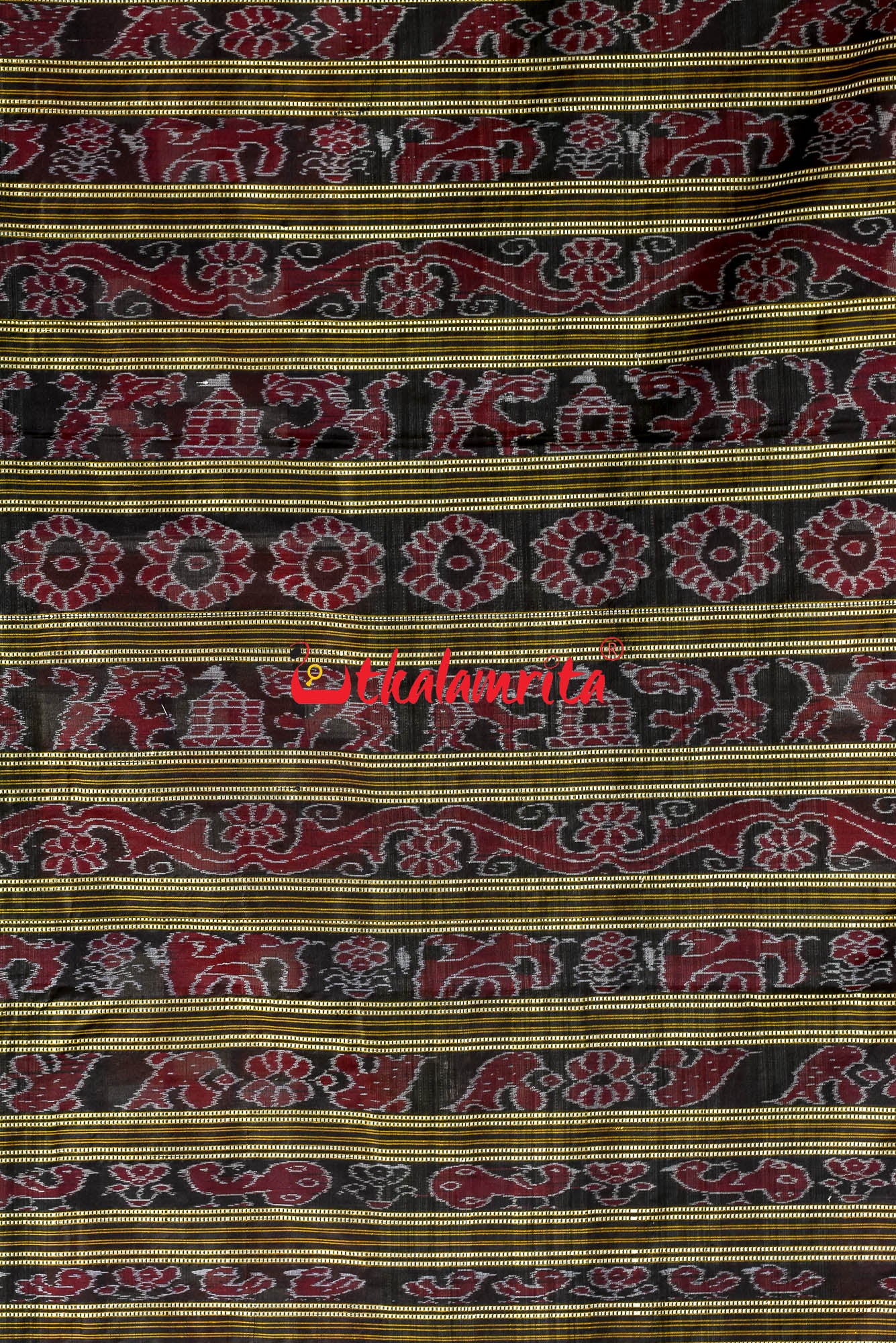 Orange Bichitrapuri Silk Saree