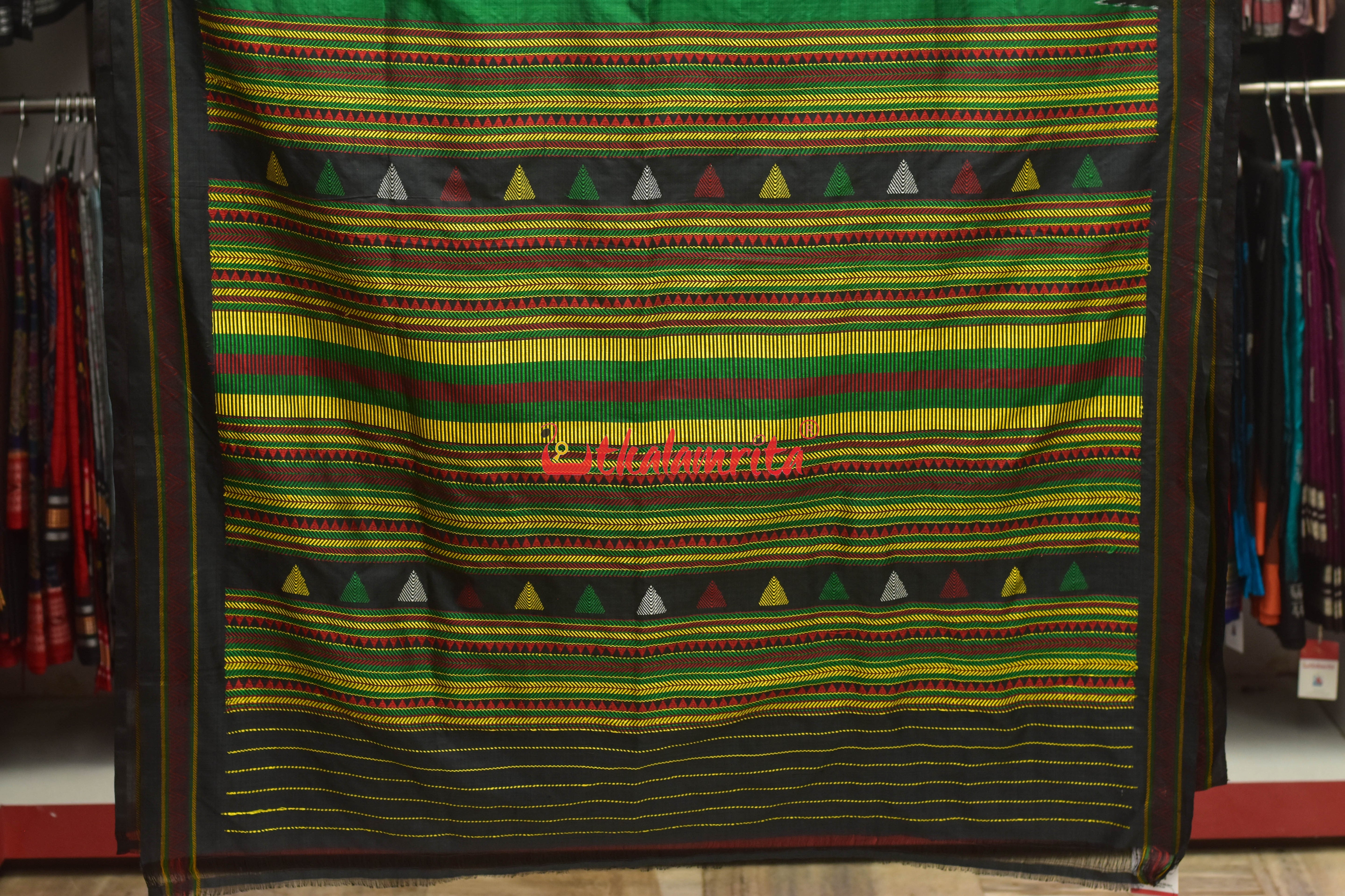 New Green Dongria Khandua Silk Saree