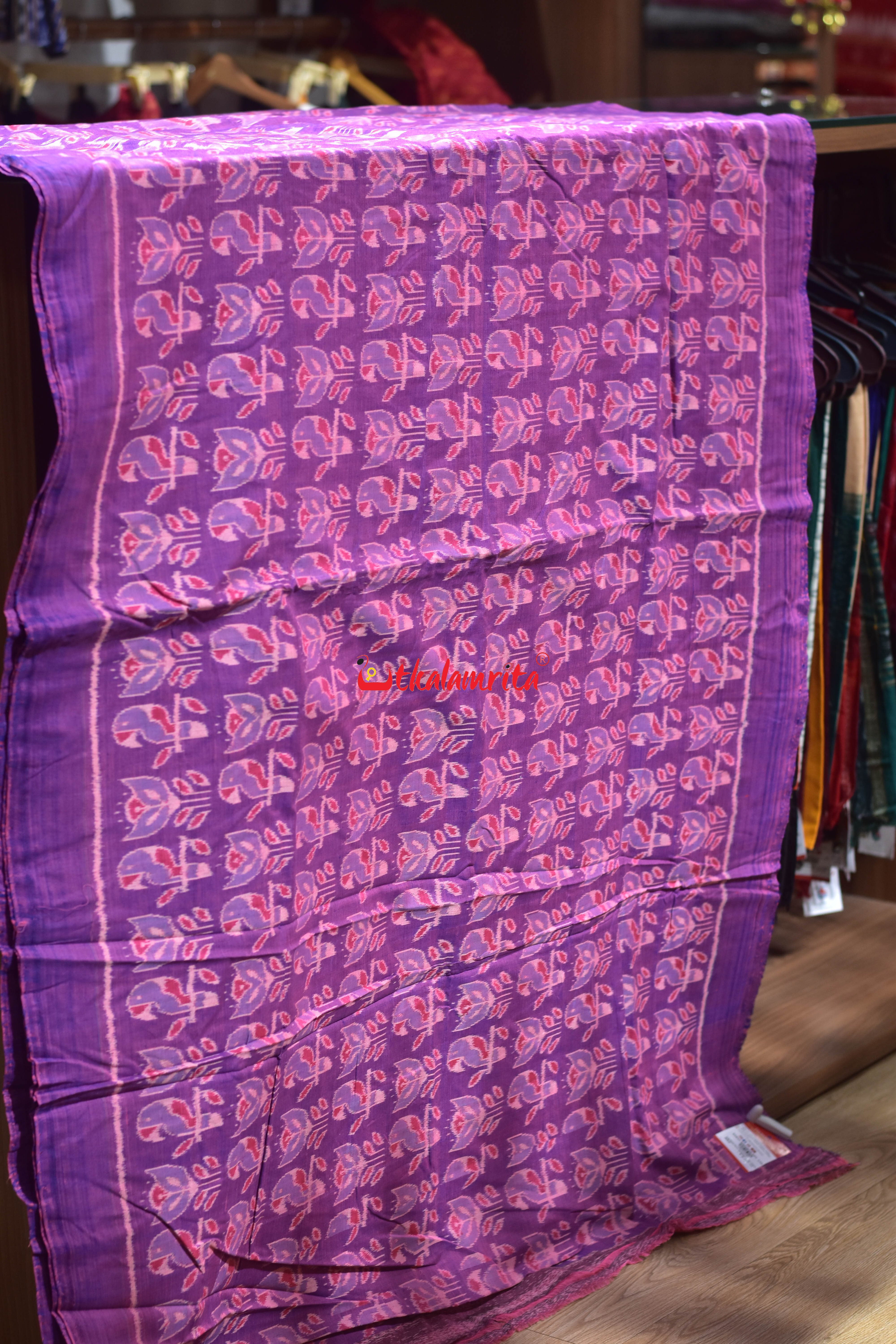 Pink Phula Harina Sambalpuri Cotton (Fabric)