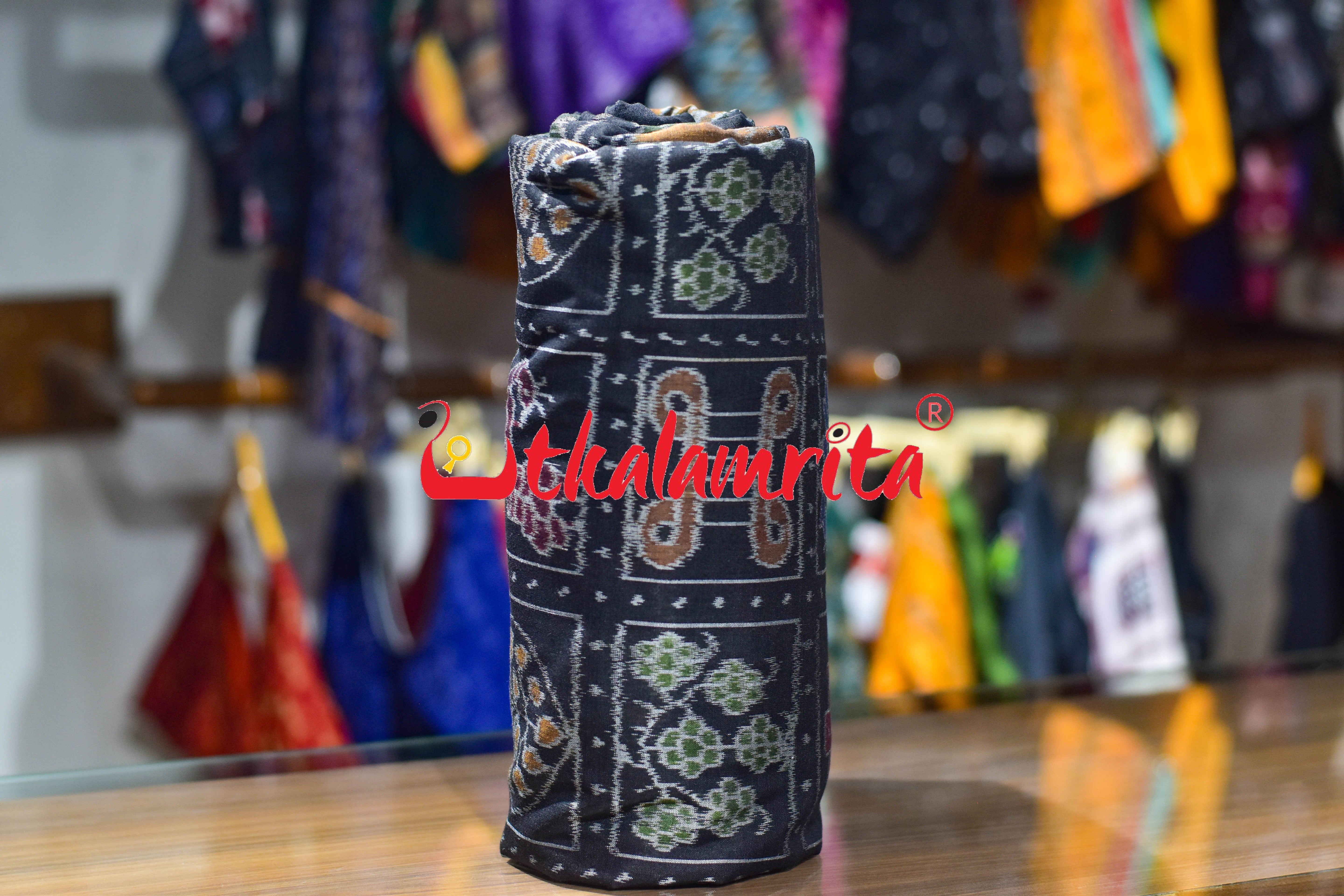 Dasakothi Black Sambalpuri Cotton (Fabric)