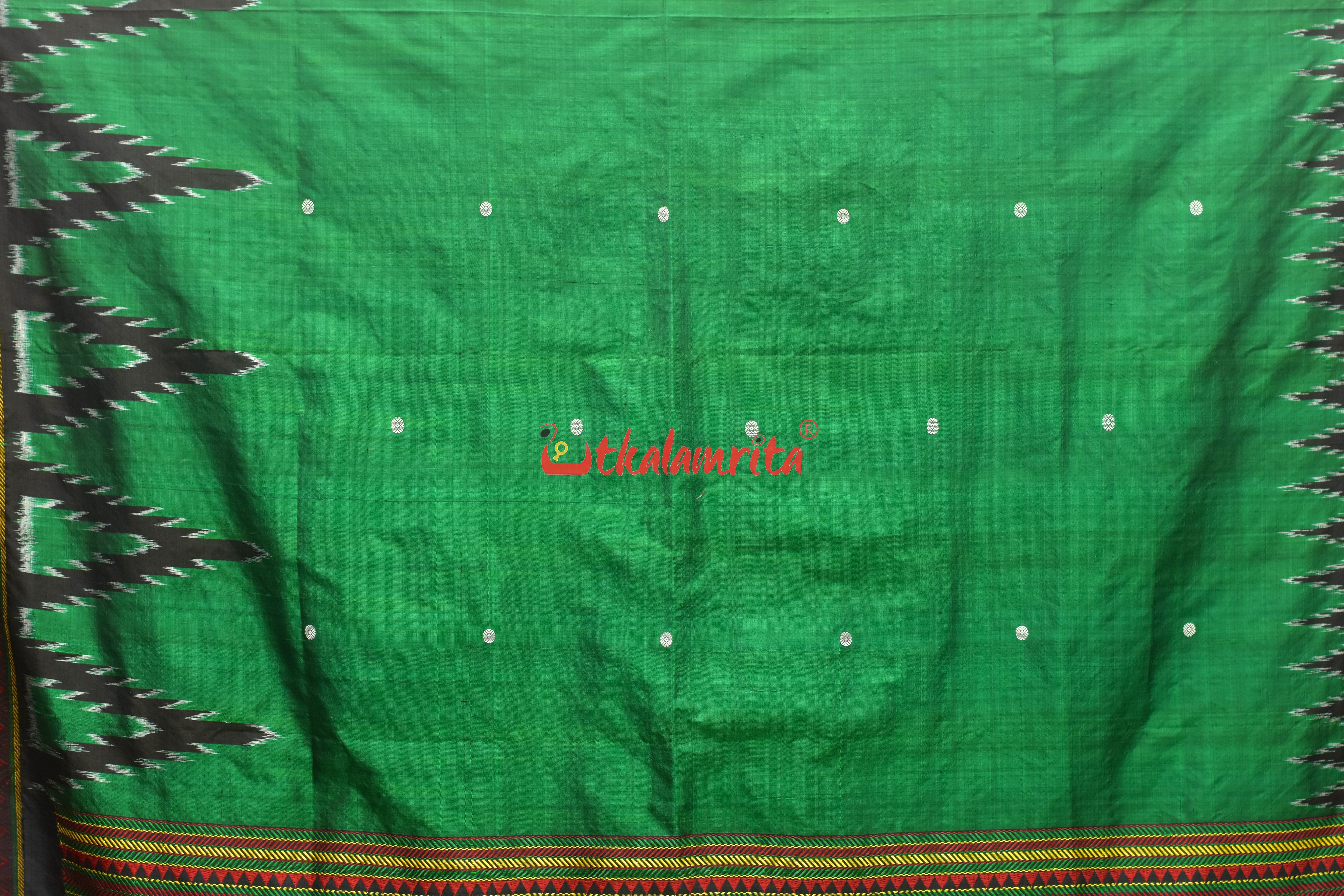 New Green Dongria Khandua Silk Saree