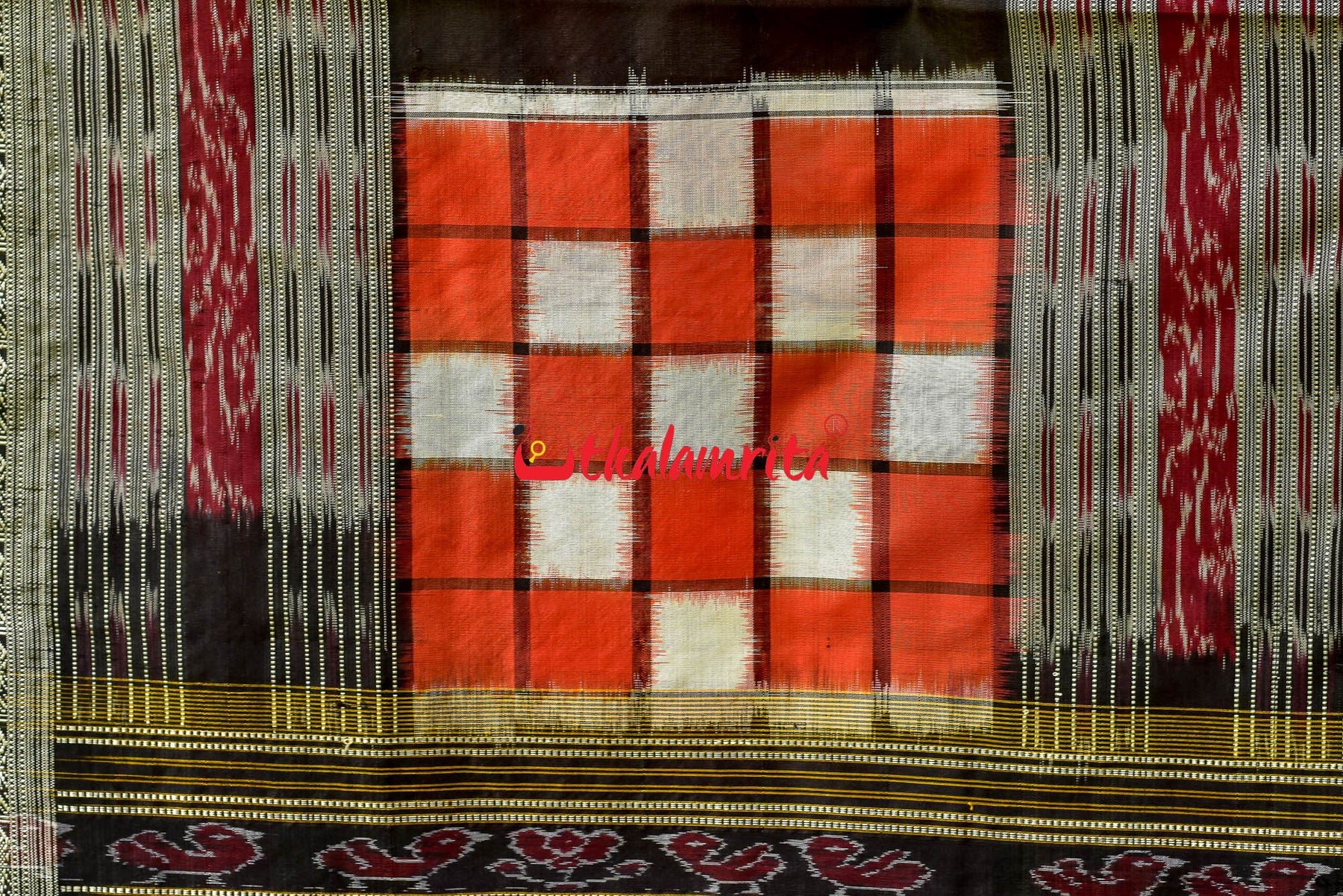 Orange Bichitrapuri Silk Saree
