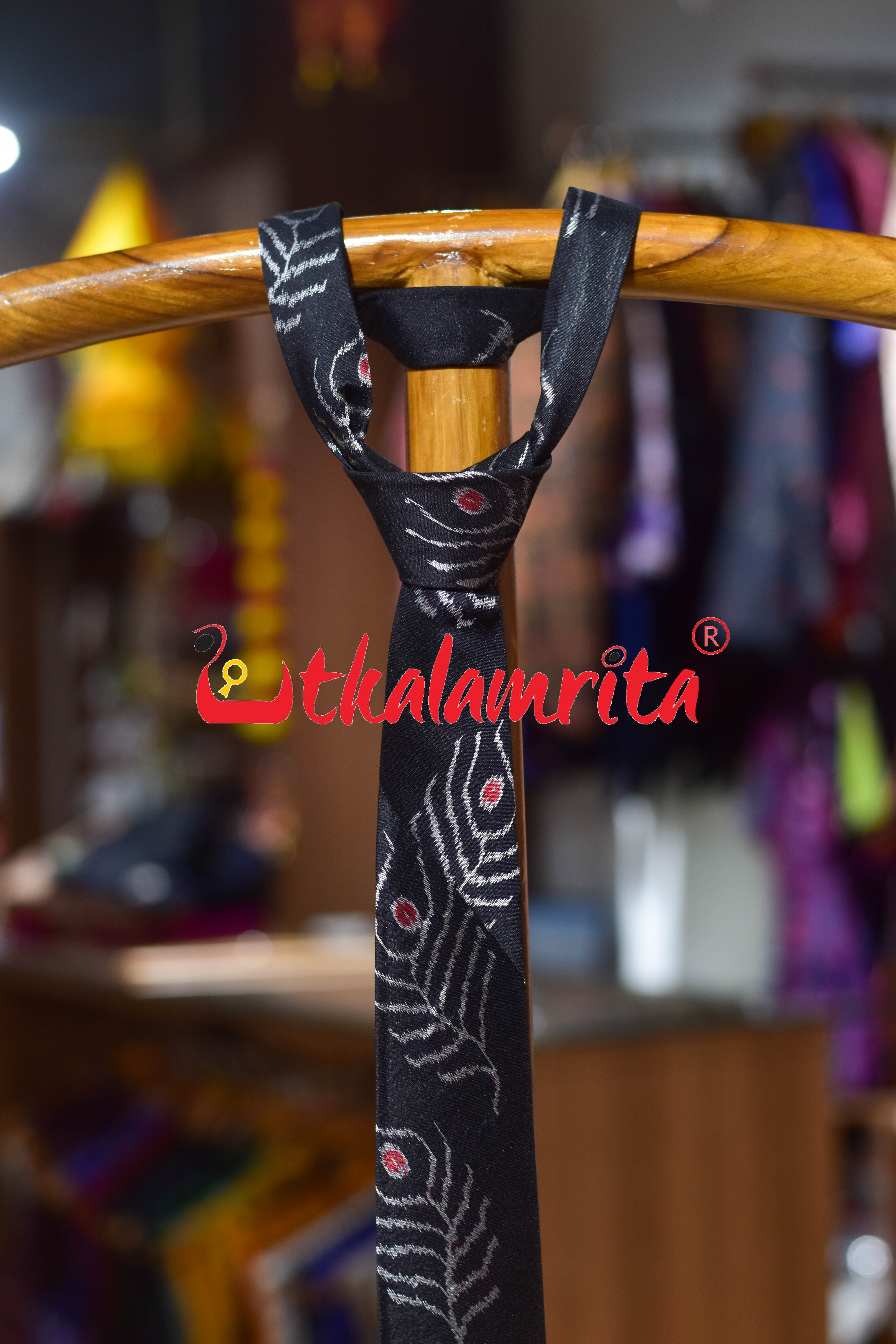 Black Mayurachandrika Sambalpuri Silk (Tie)