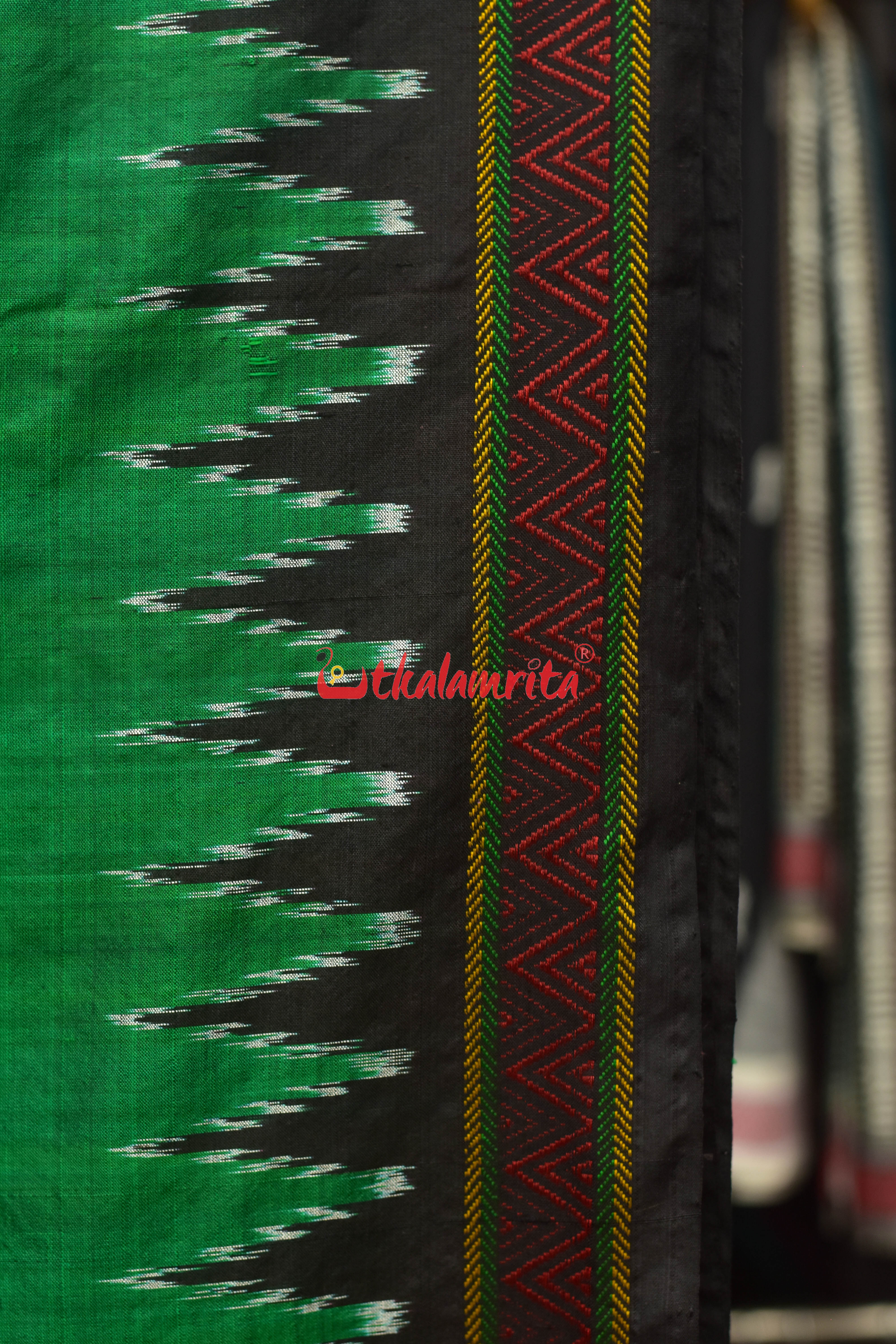 New Green Dongria Khandua Silk Saree