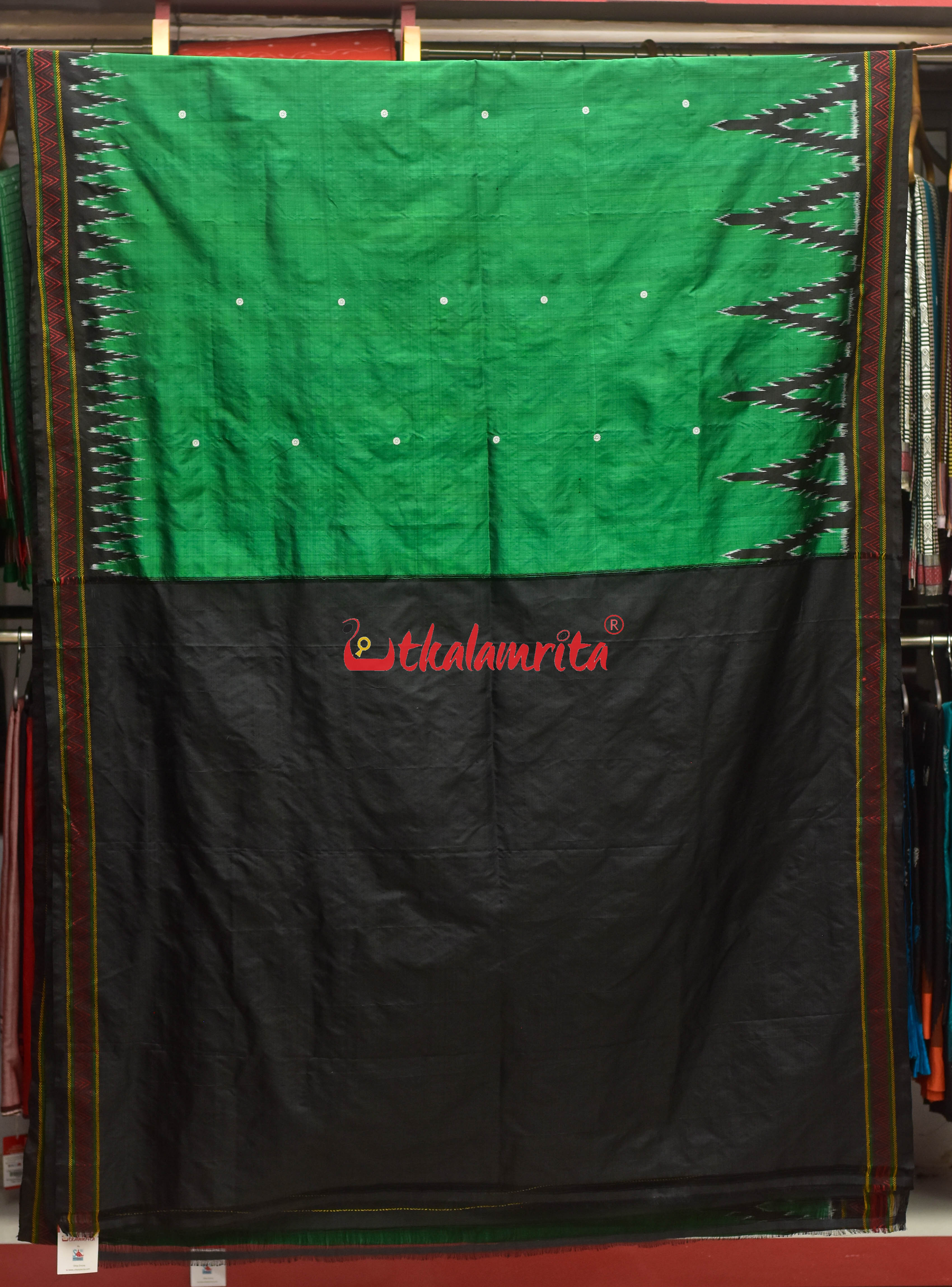 New Green Dongria Khandua Silk Saree