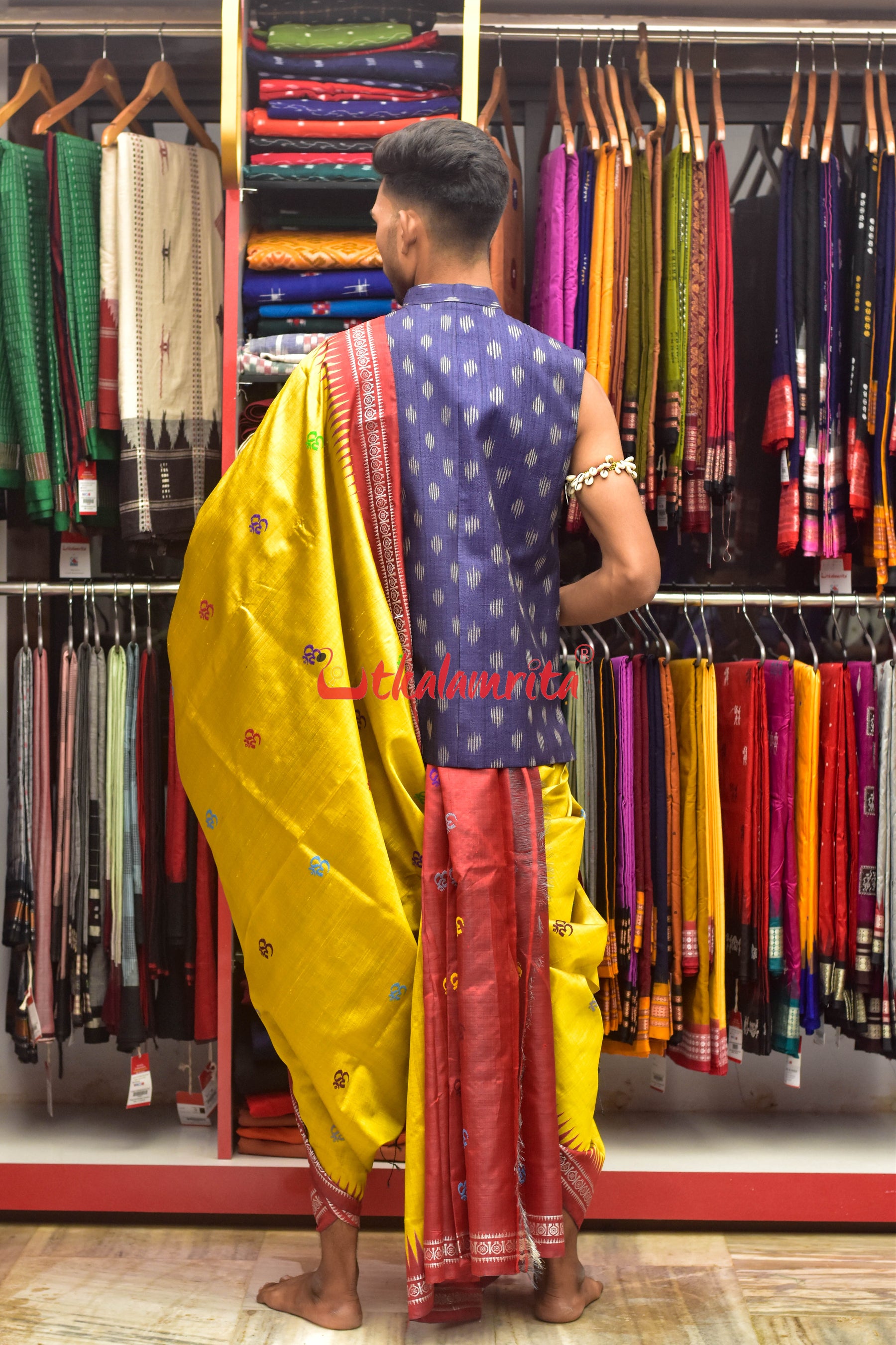 Yellow Yoga Anchal Tussar Silk Saree