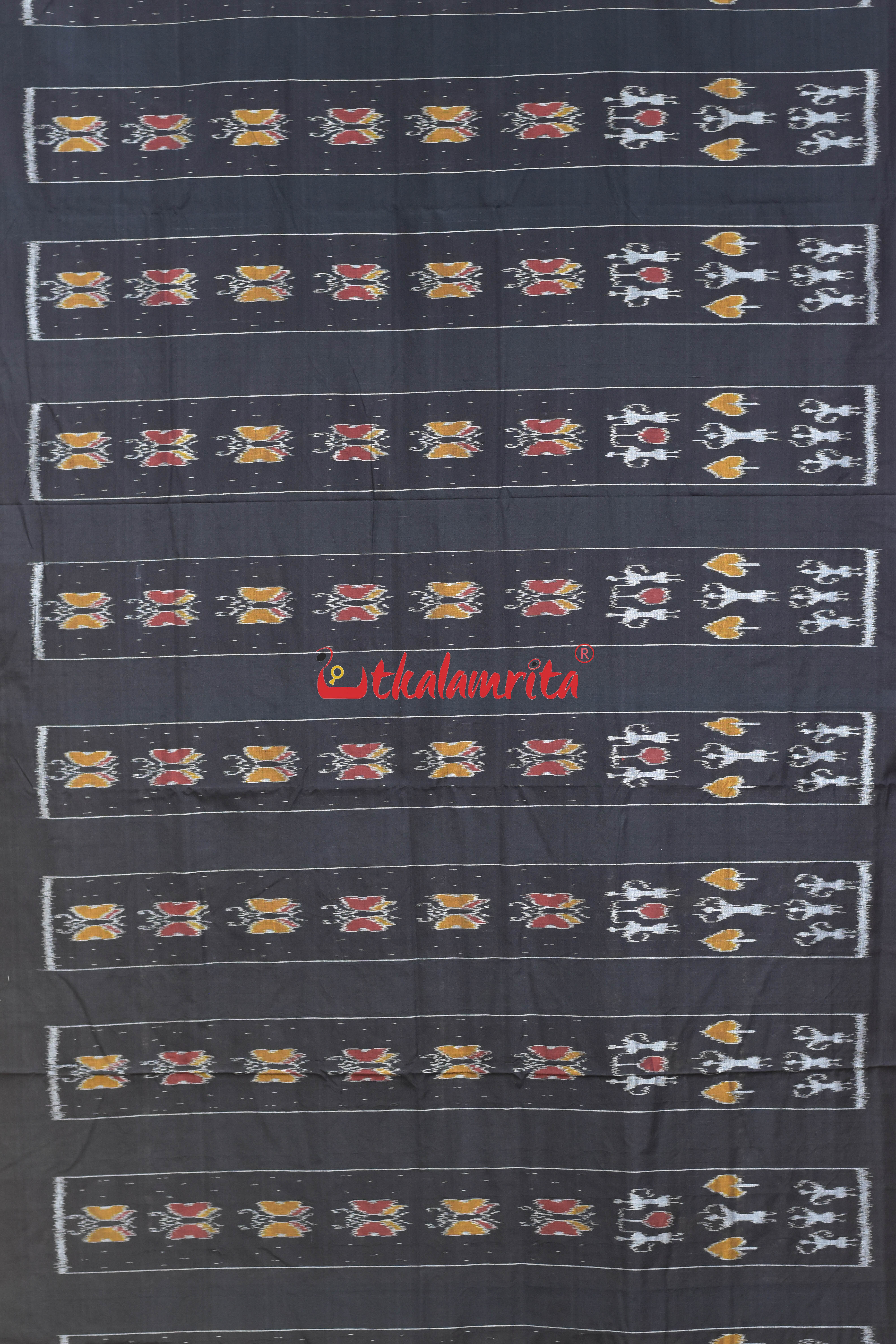 Body Black Butterfly Lines Khandua Cotton Saree