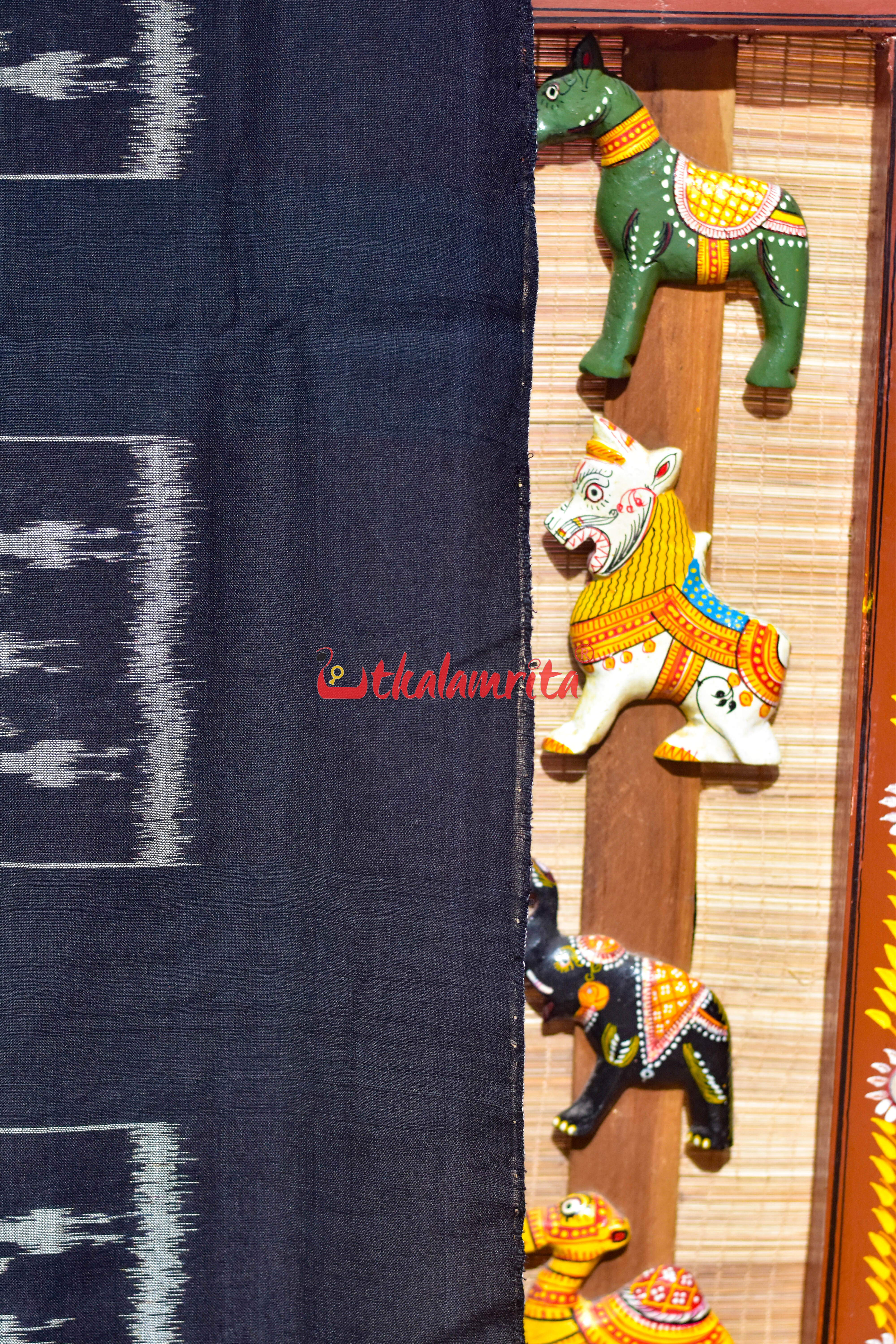 Body Black Butterfly Lines Khandua Cotton Saree