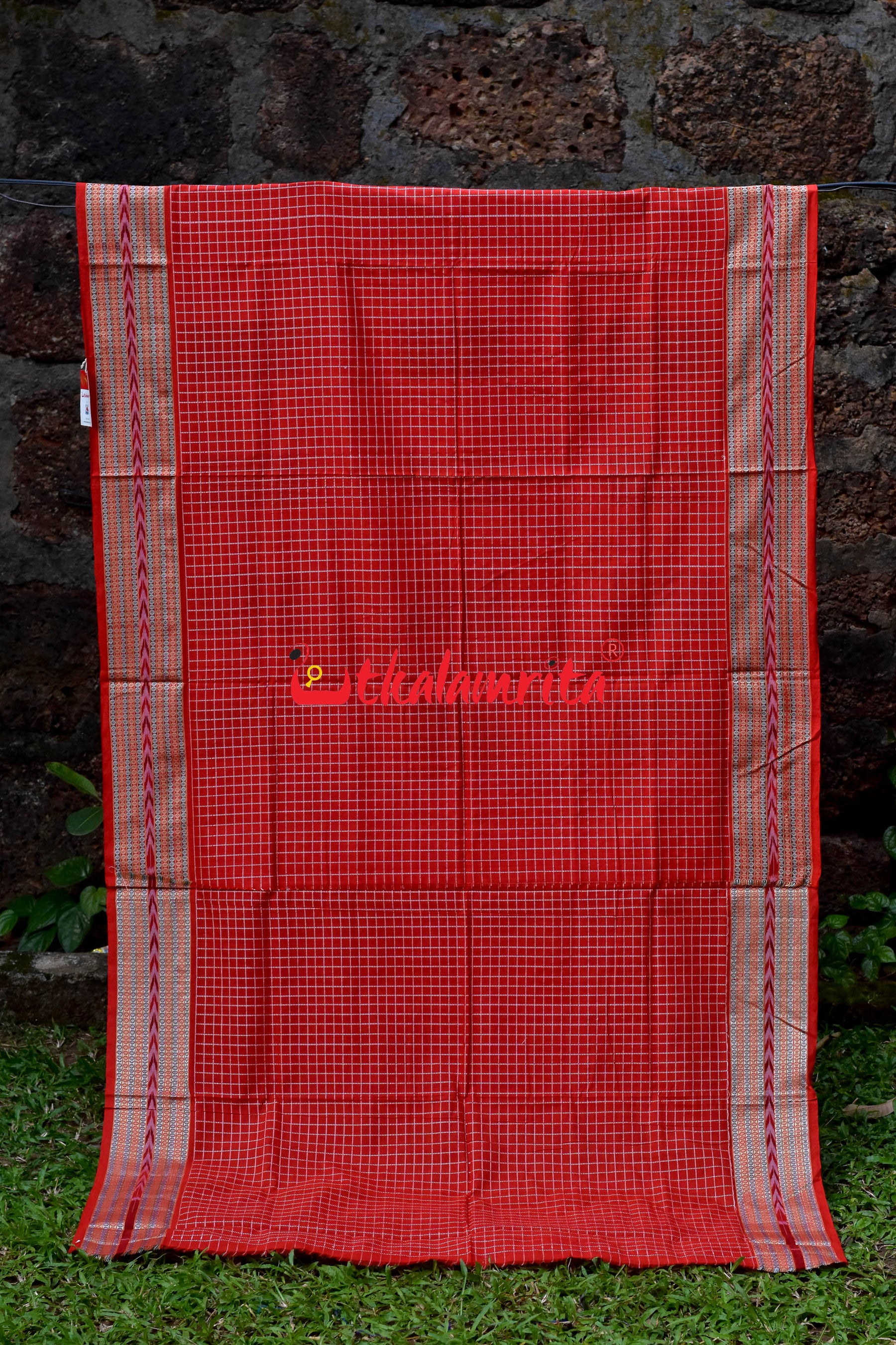 Dasphuliya Red Danti Sachipar Cotton Saree
