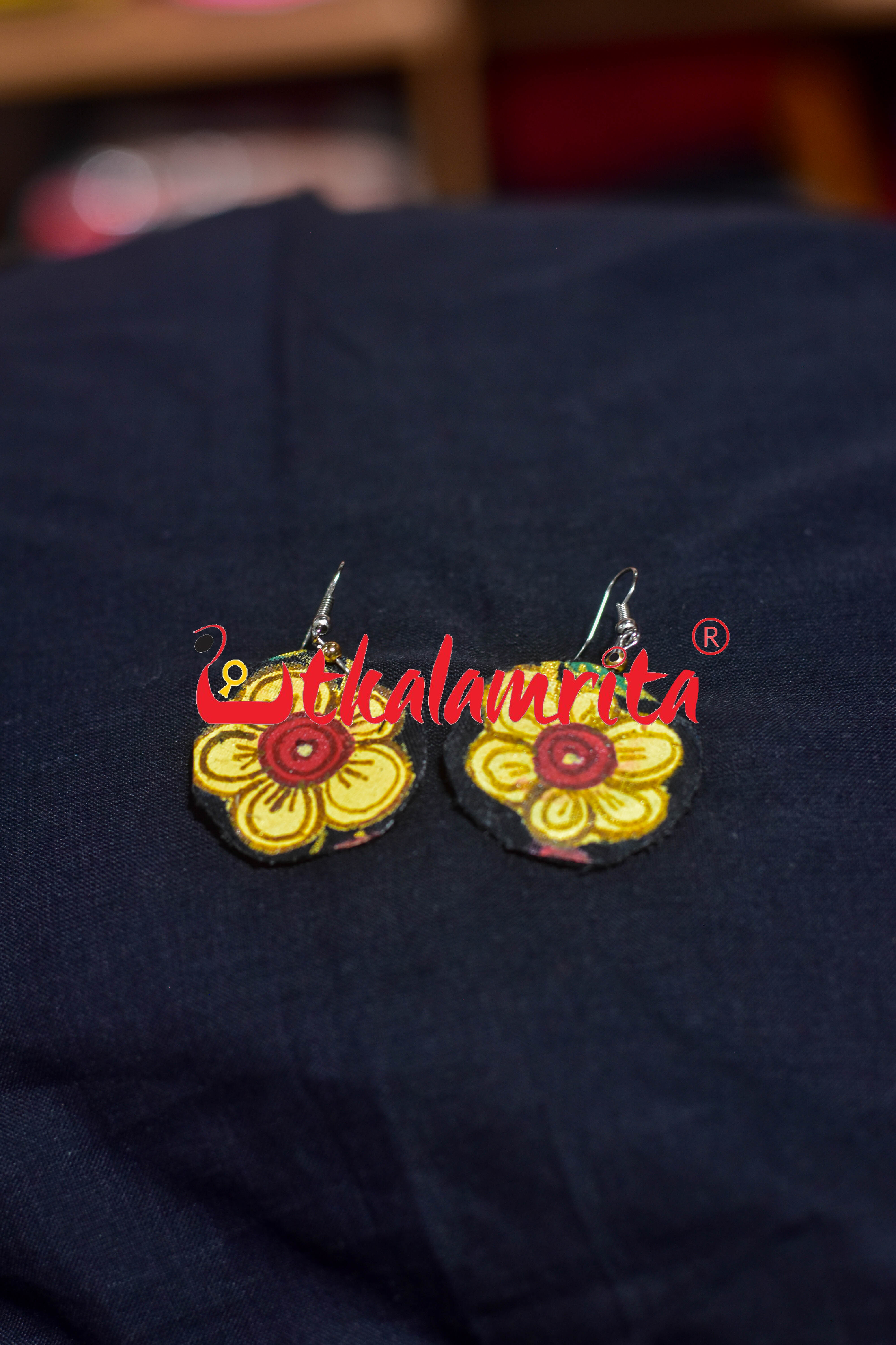 Big Pattachitra Flower Necklace Set