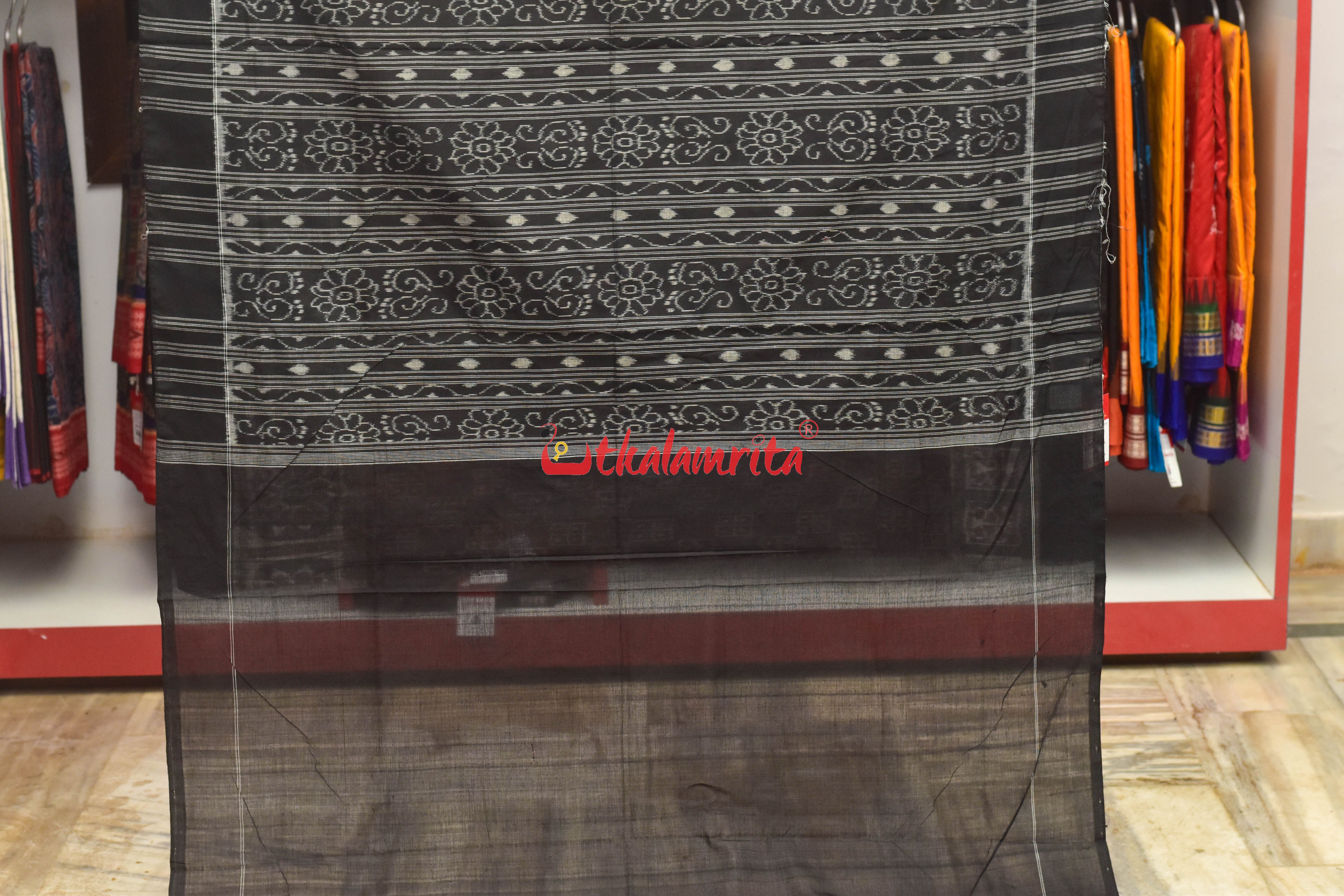 Maroon Windows Bandha Sambalpuri Cotton Saree