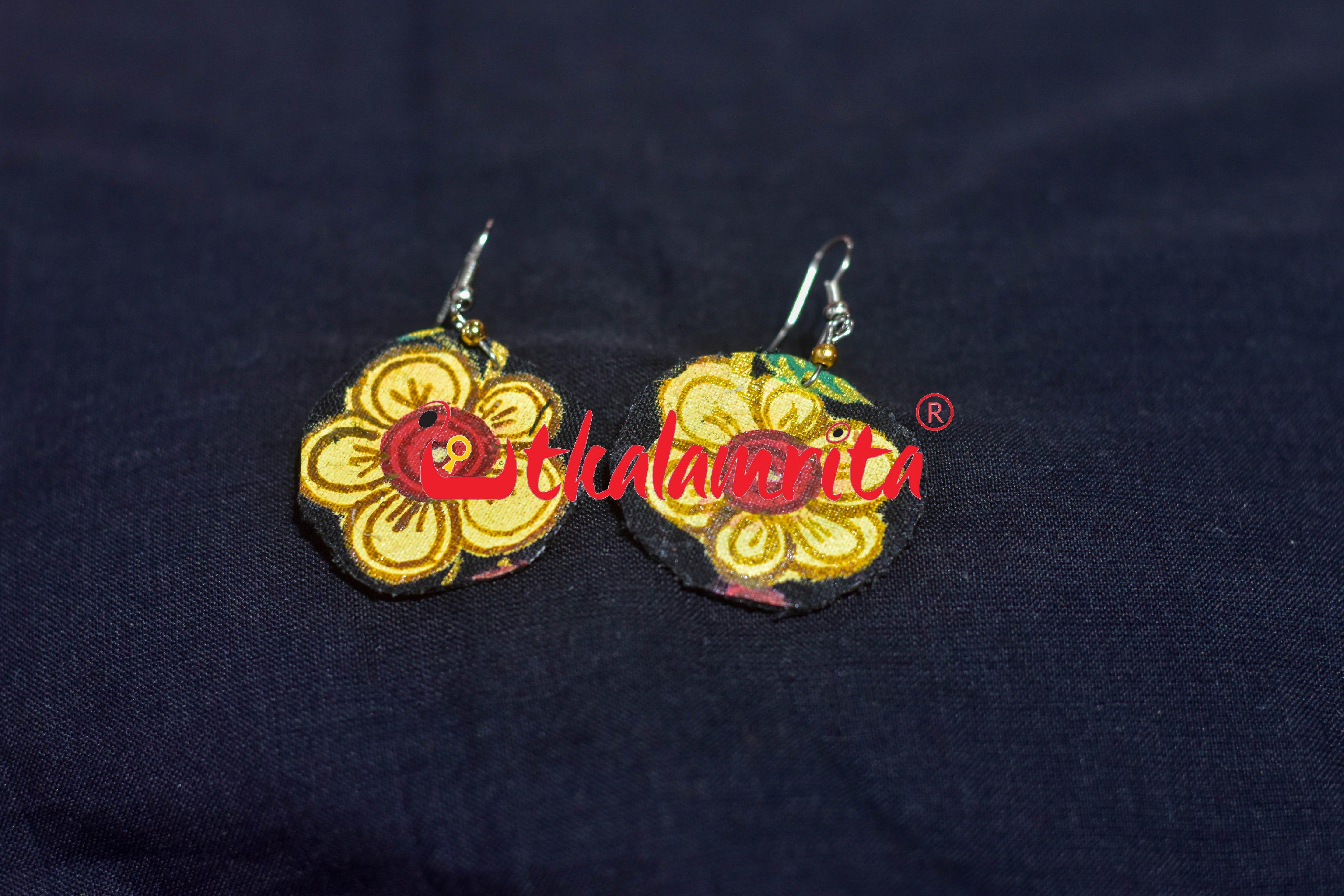 Big Pattachitra Flower Necklace Set