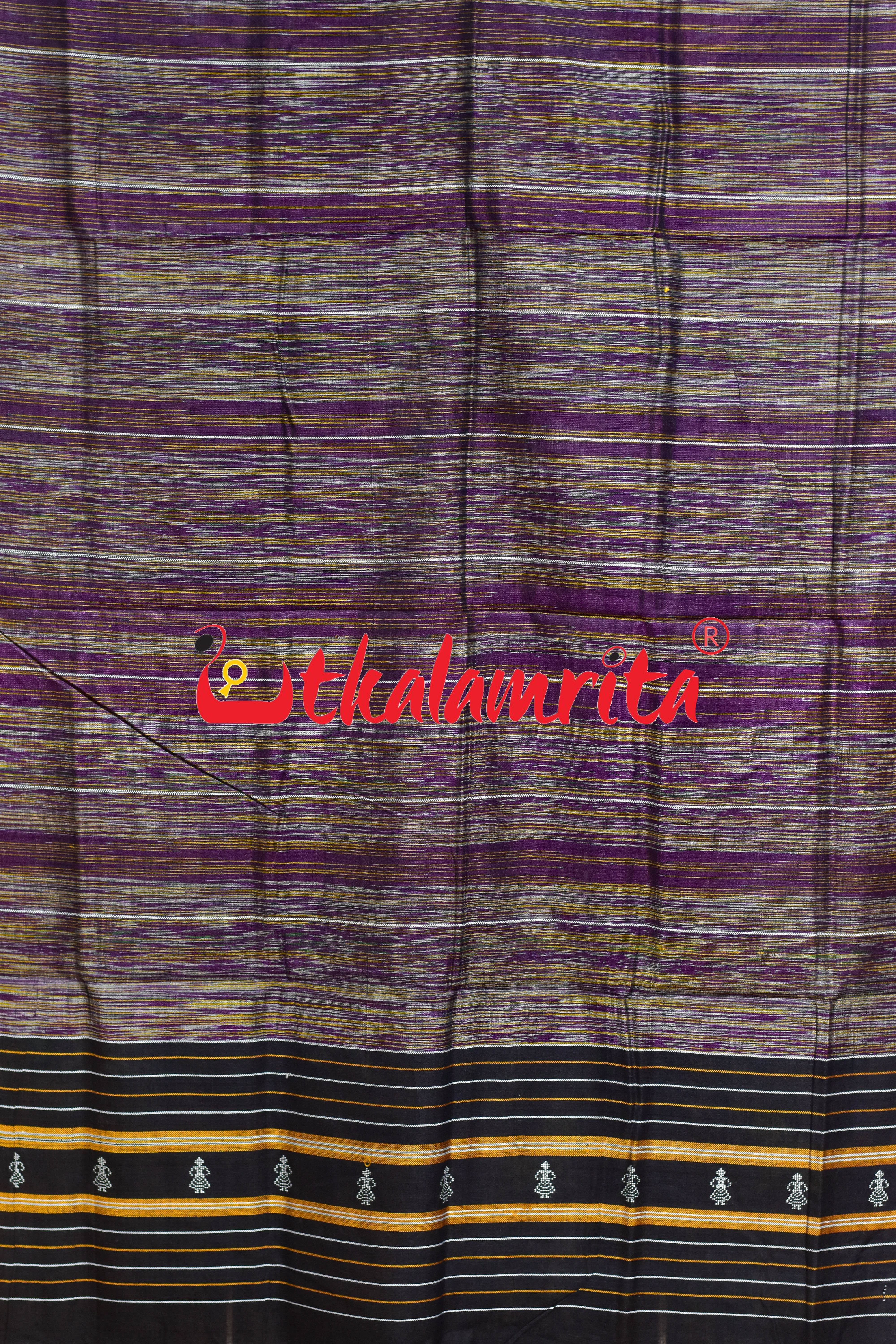 Multi Colour Jhara Black Tribals (Dupatta)