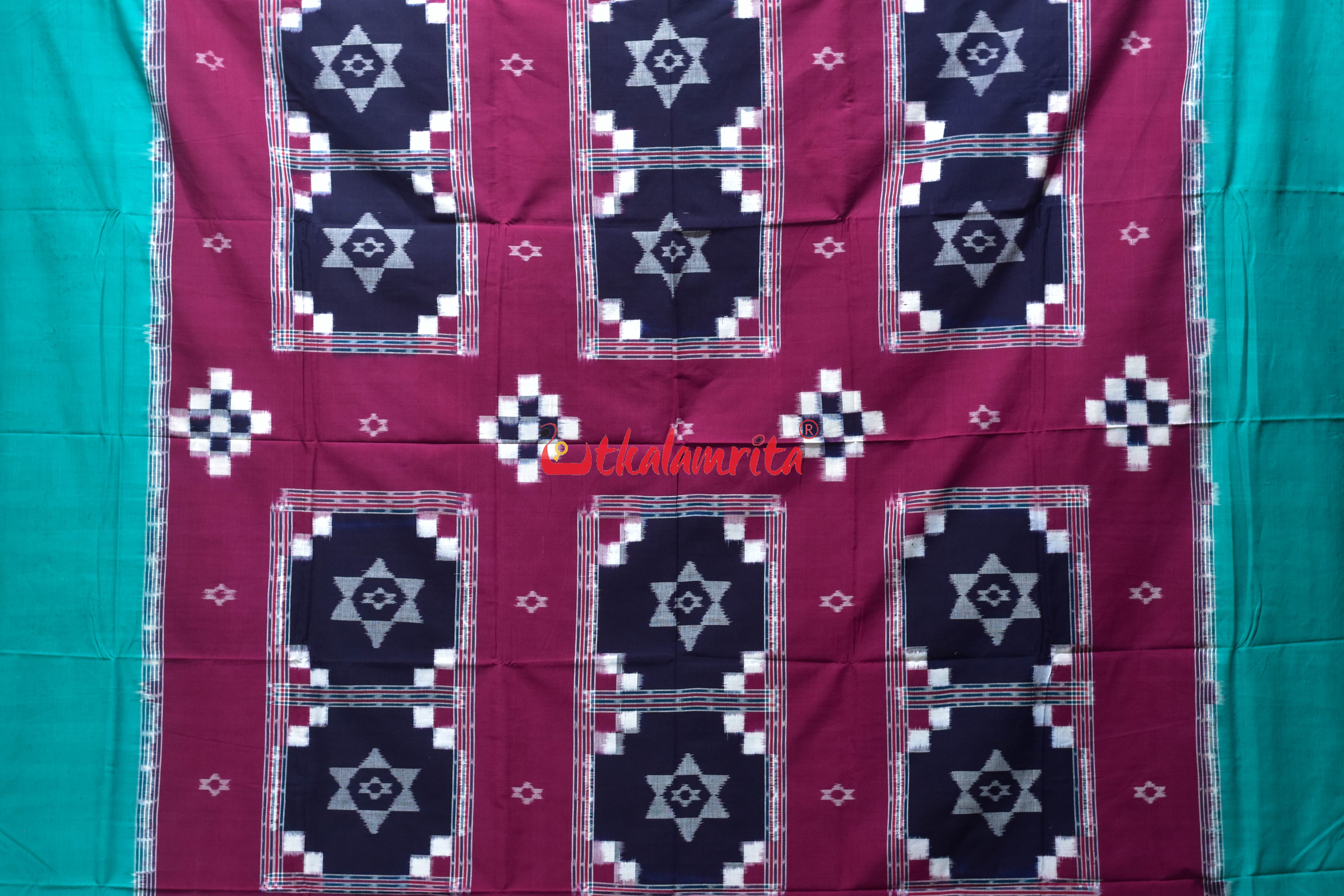 Black Maroon Tara Pasapali (Double Bedsheet)