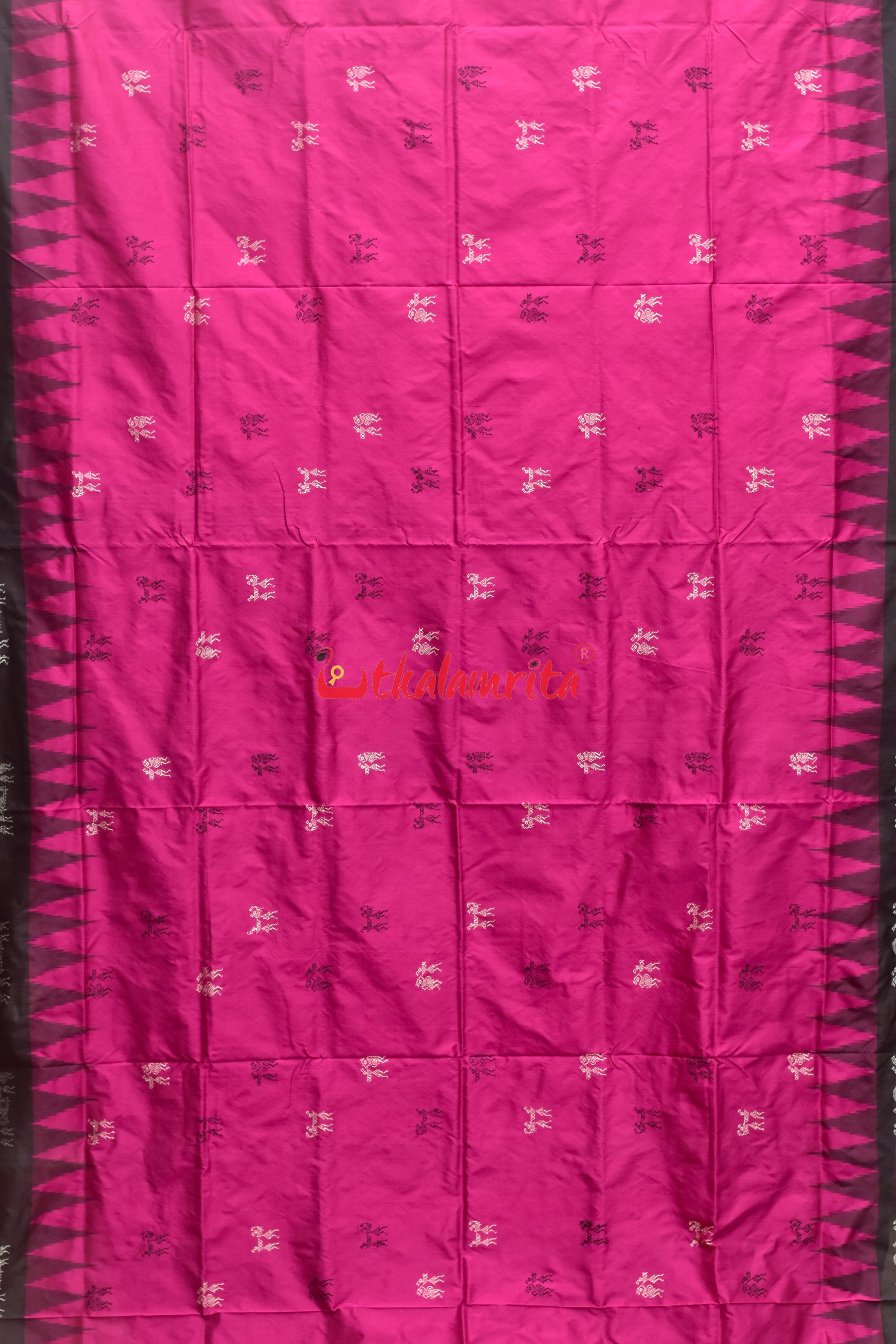 Sabari Rani Black Bomkai Silk Saree