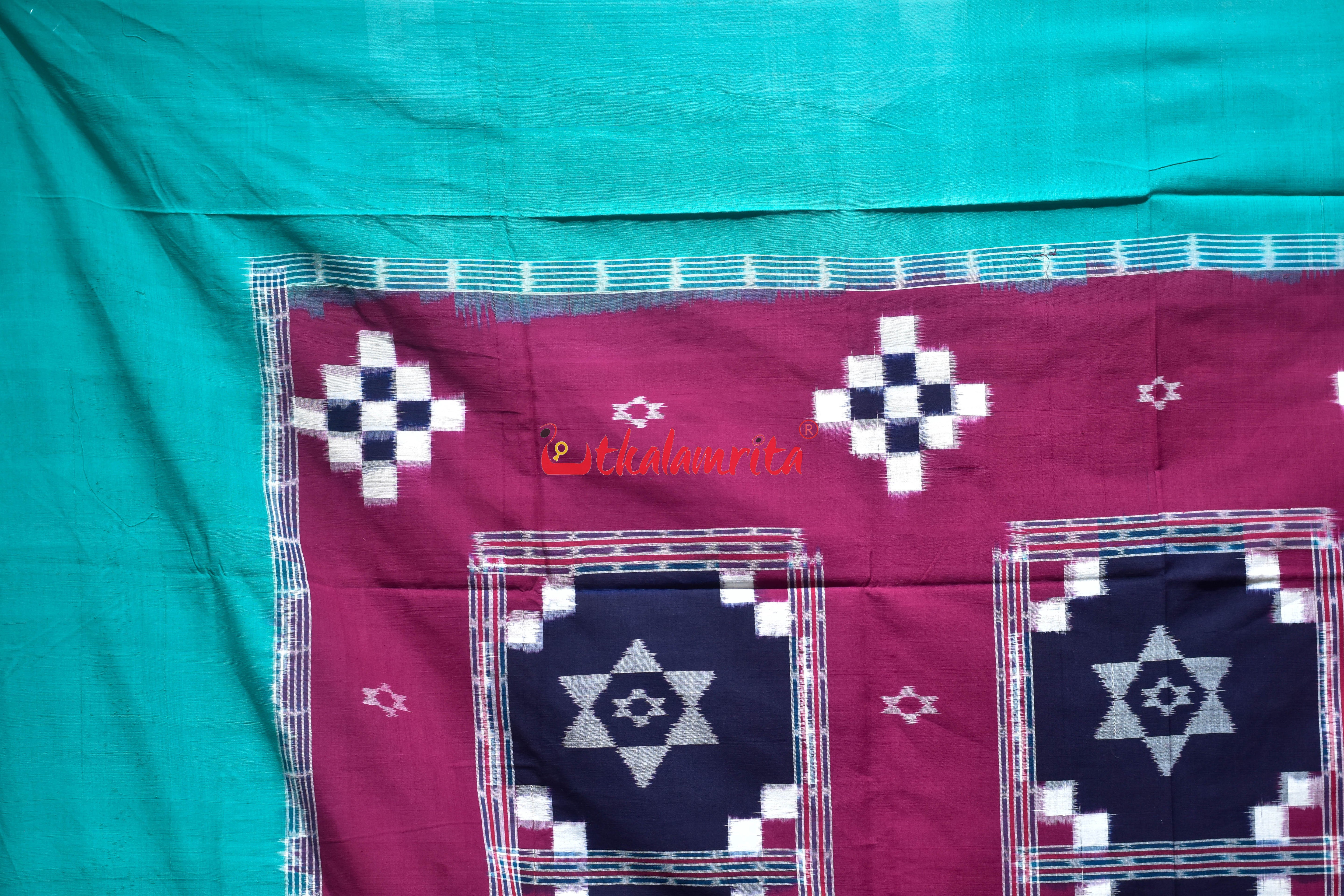 Black Maroon Tara Pasapali (Double Bedsheet)