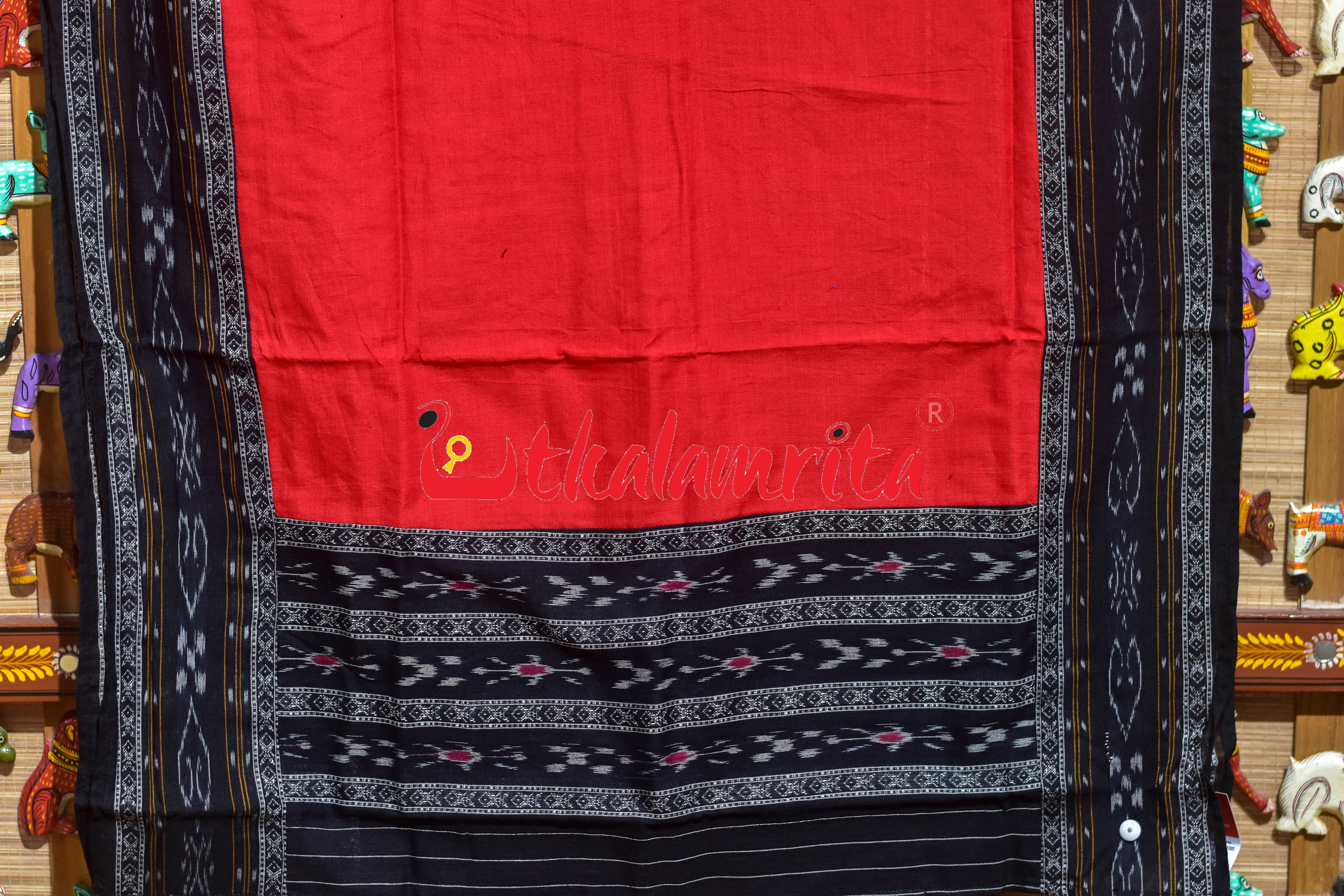 Black Red Flower Body Cotton Dress Set