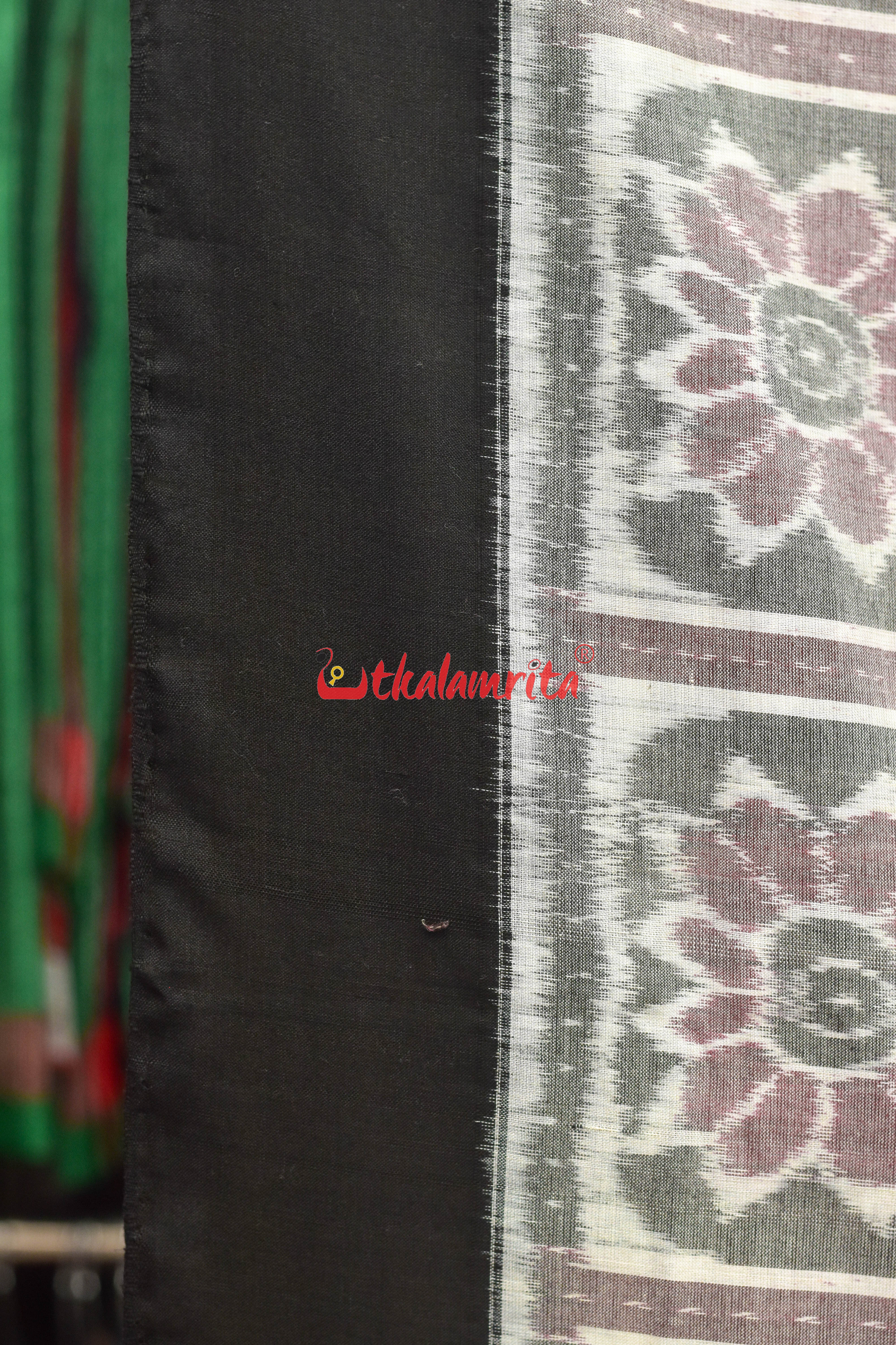 Maroon Windows Bandha Sambalpuri Cotton Saree