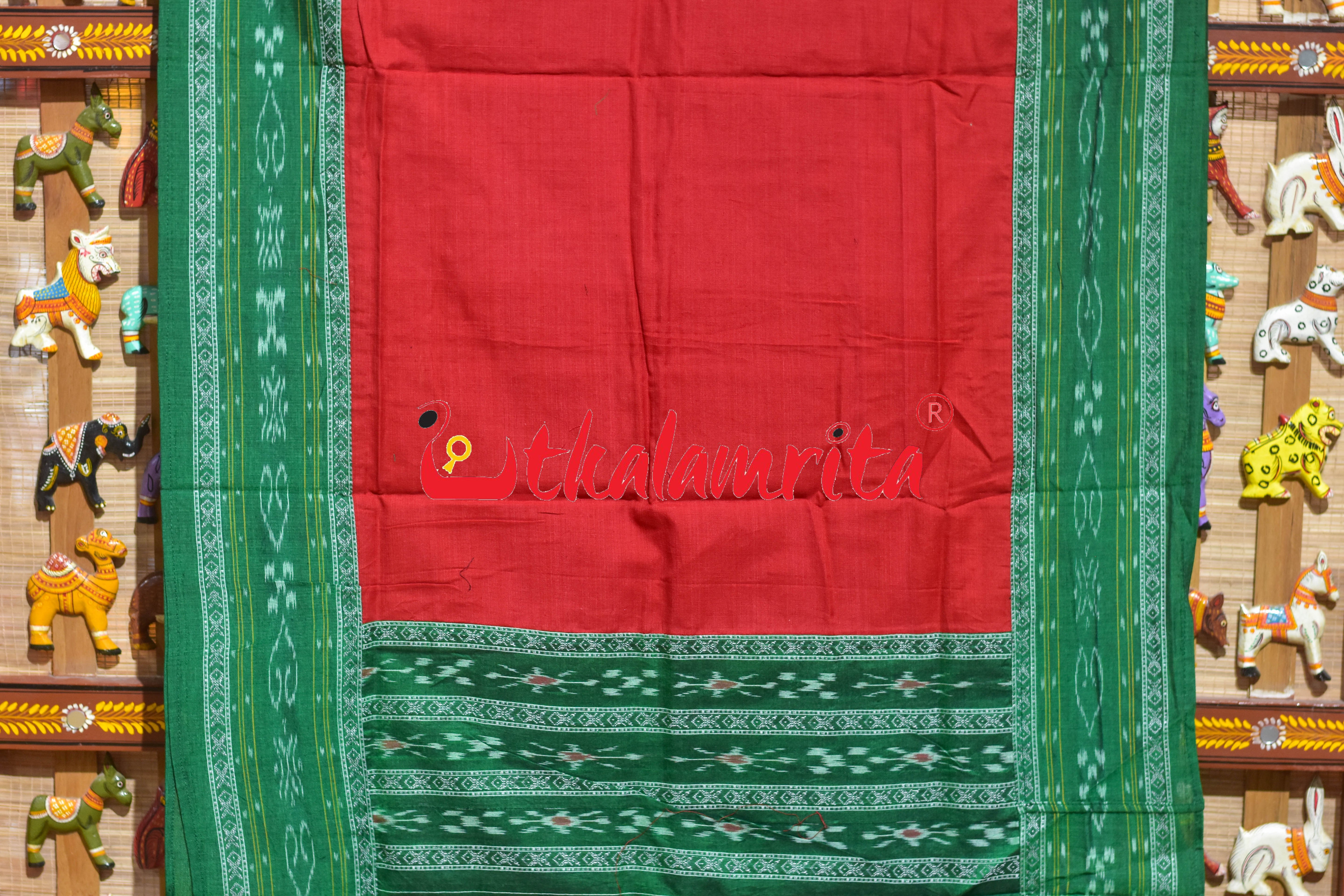 Light Green Red Pasapali Long Flower Dress Set