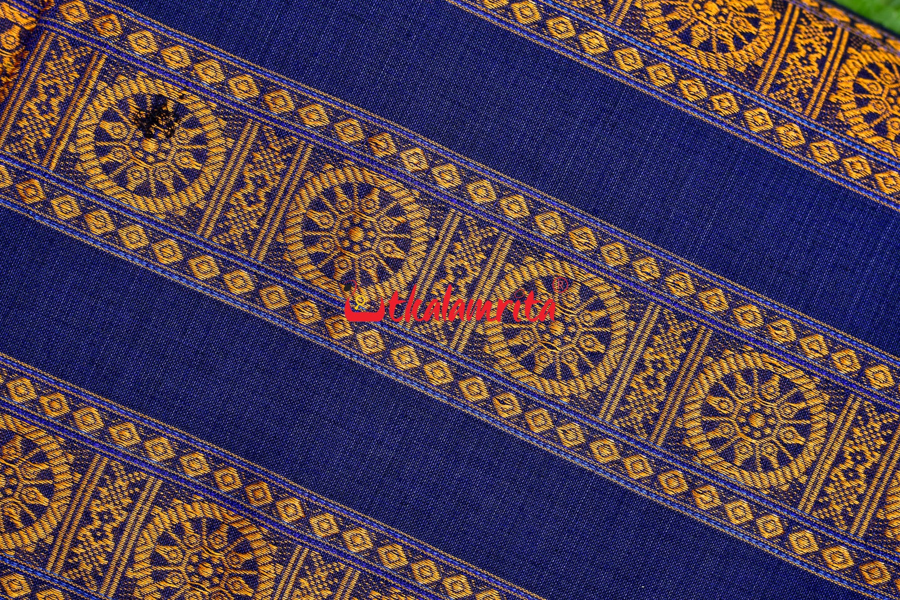 Navy Golden Konark Chakra (Fabric)