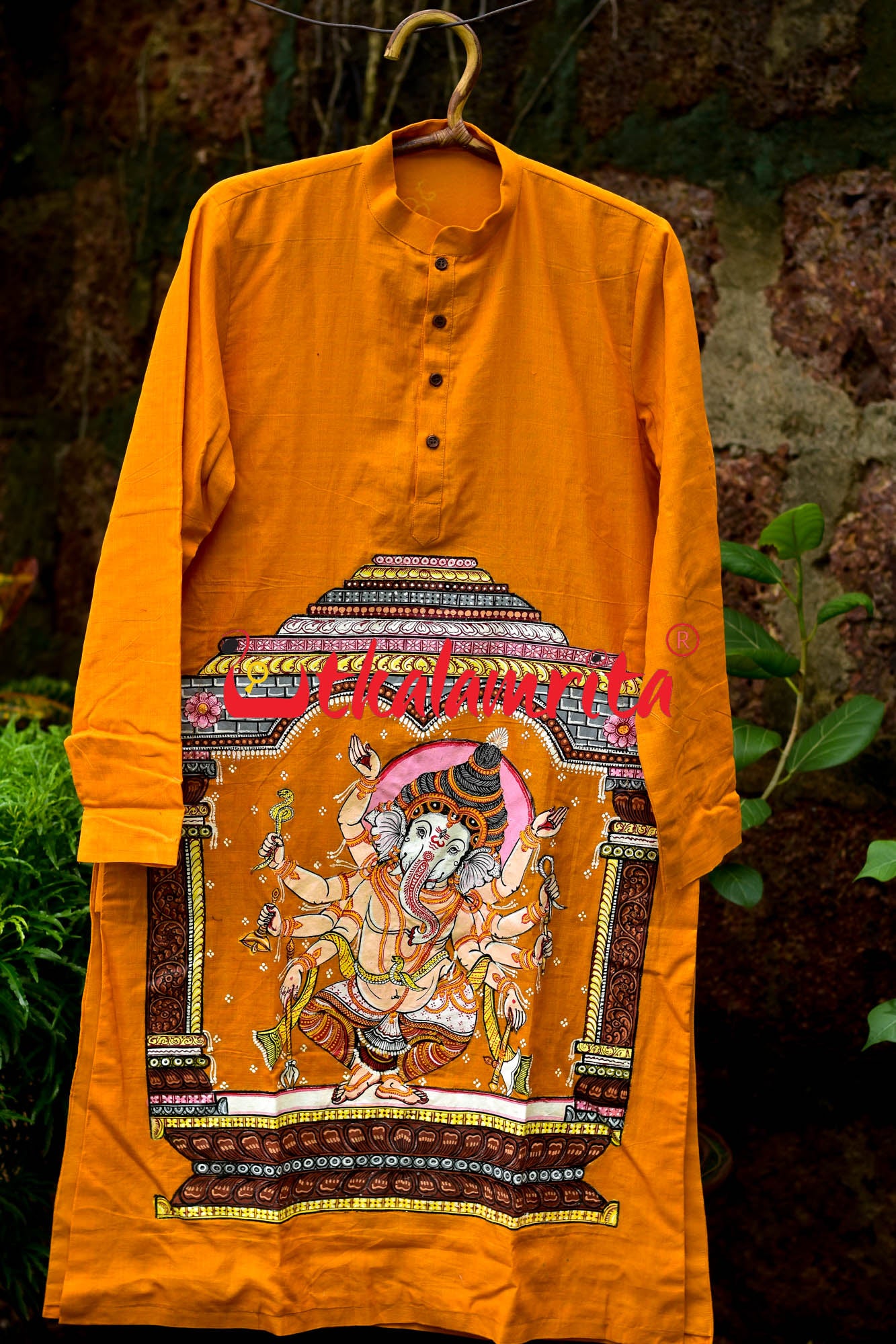 Ganesh Pattachitra (Men's Full Kurta)
