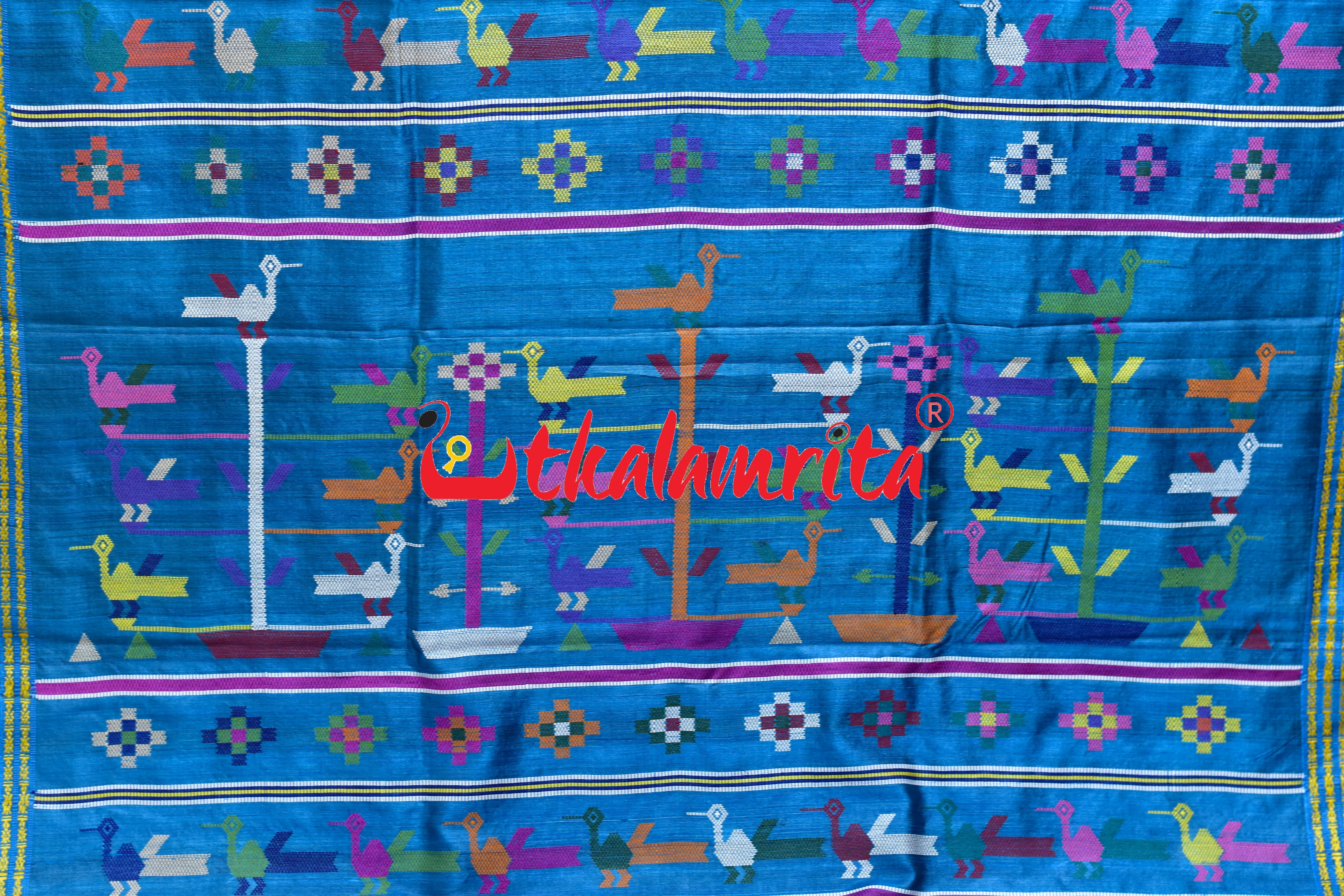 Lemon Yellow Ganjam Bomkai Inspired Gopalpur Tussar Saree