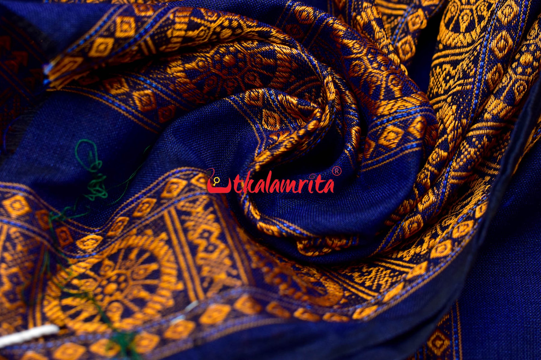 Navy Golden Konark Chakra (Fabric)