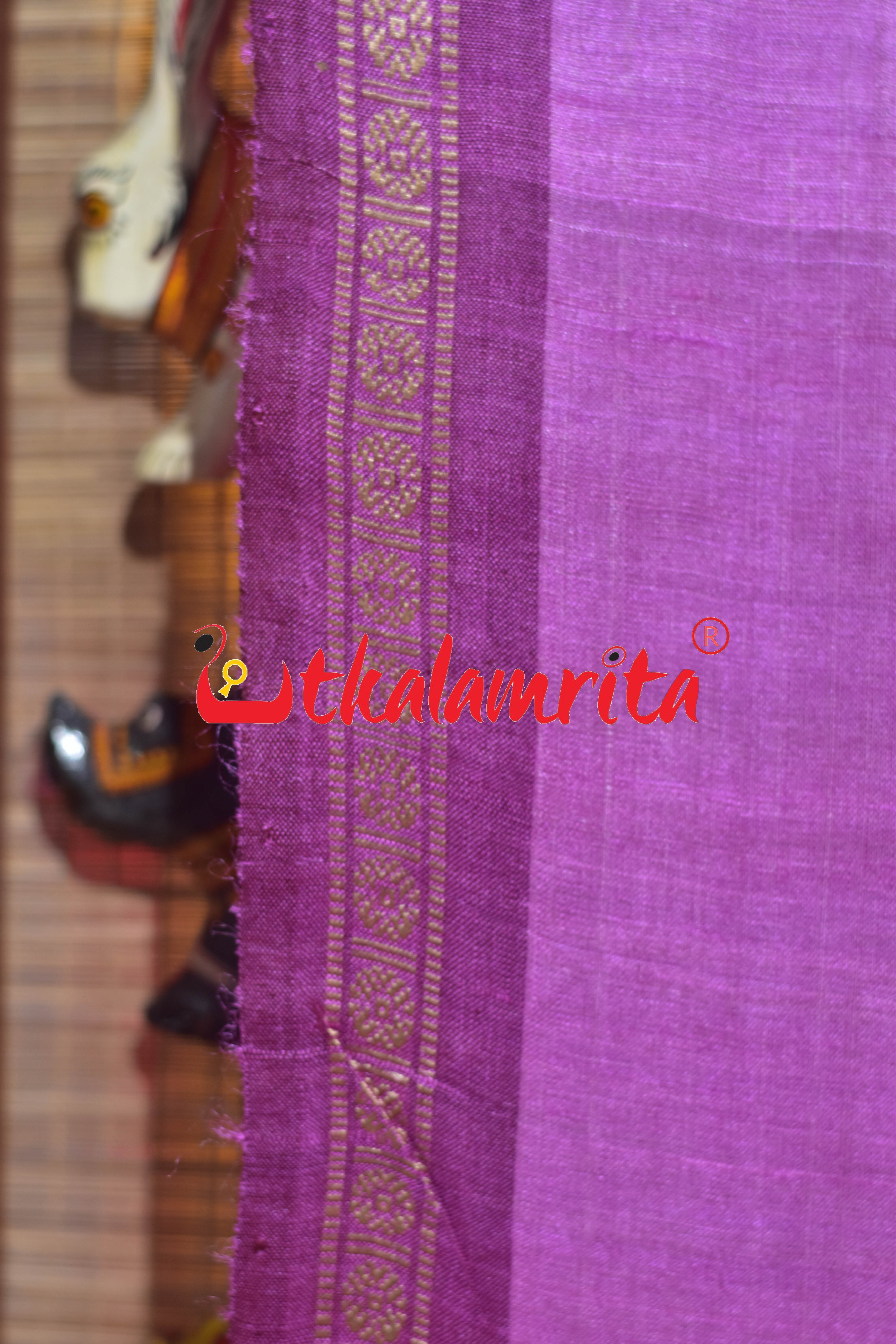 Pink Single Flower Gopalpur Tussar (Dupatta)
