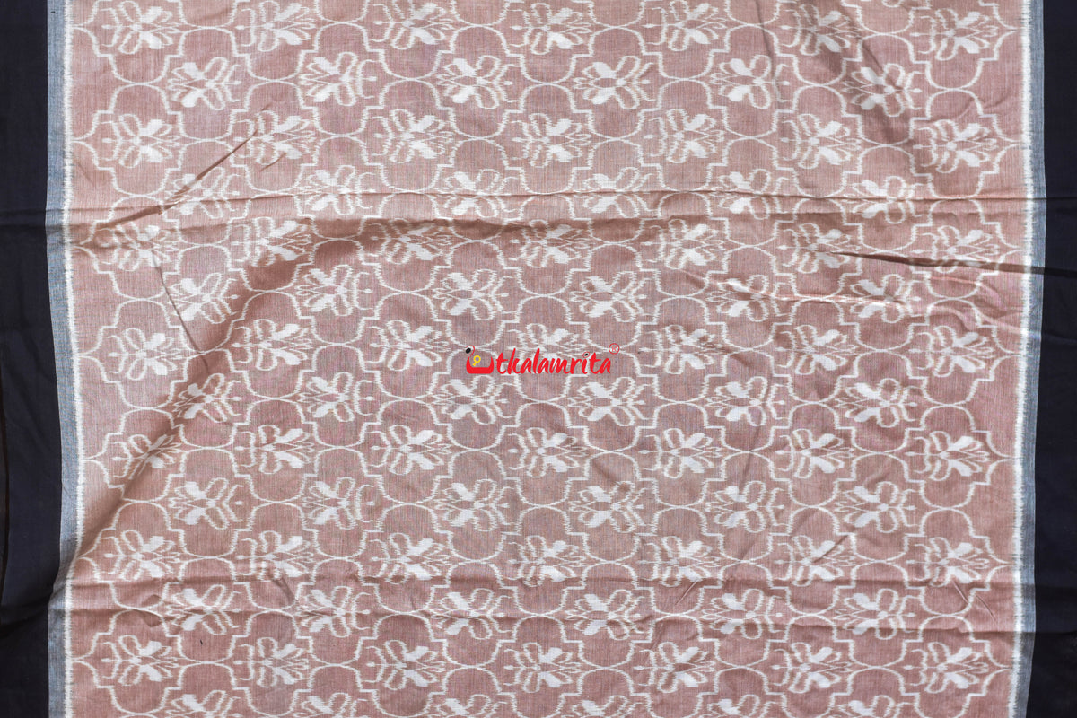 Butterfly Peach Maniabandha Cotton Saree