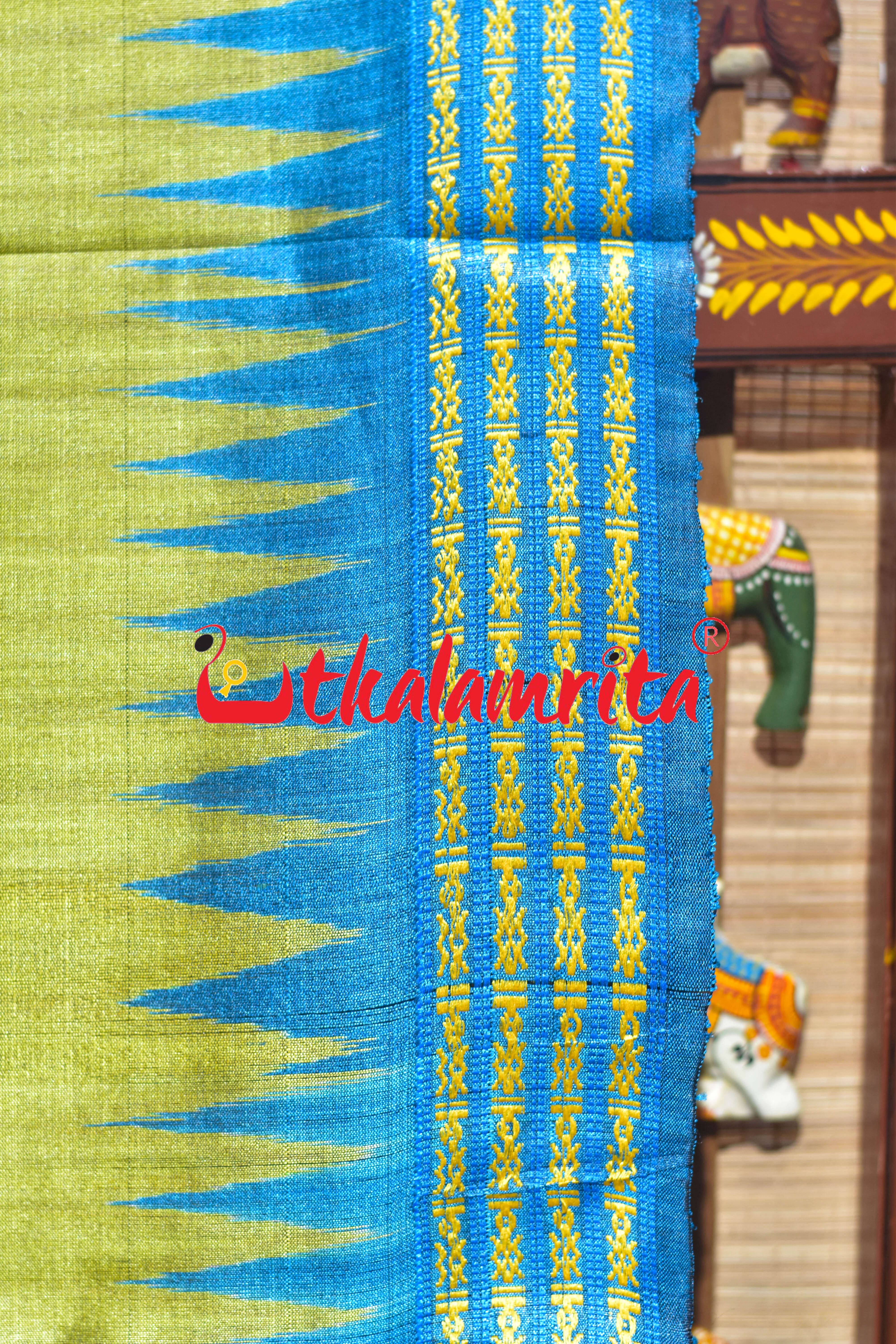 Lemon Yellow Ganjam Bomkai Inspired Gopalpur Tussar Saree