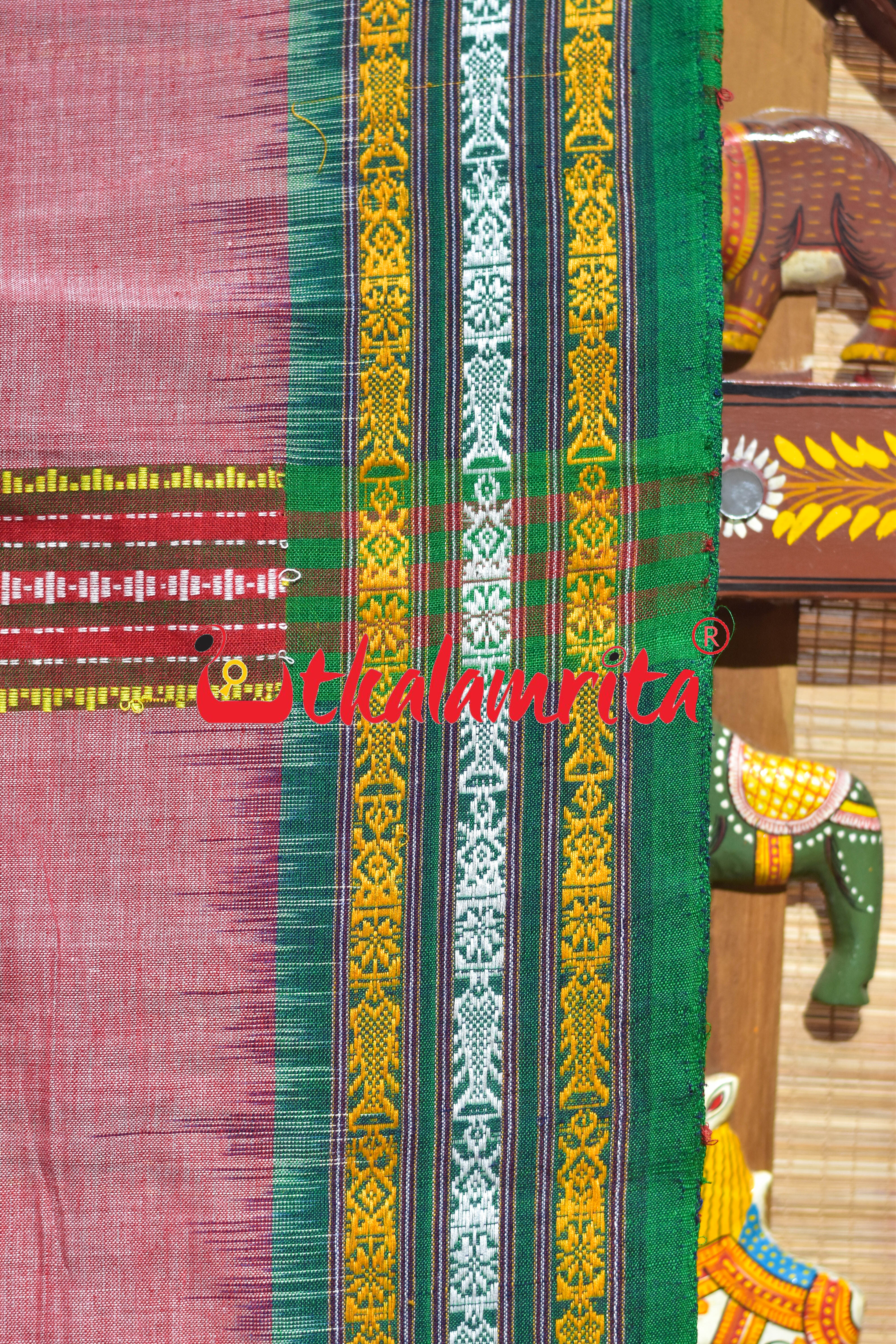 Pink Mala Pati Dhalapathar Cotton Saree