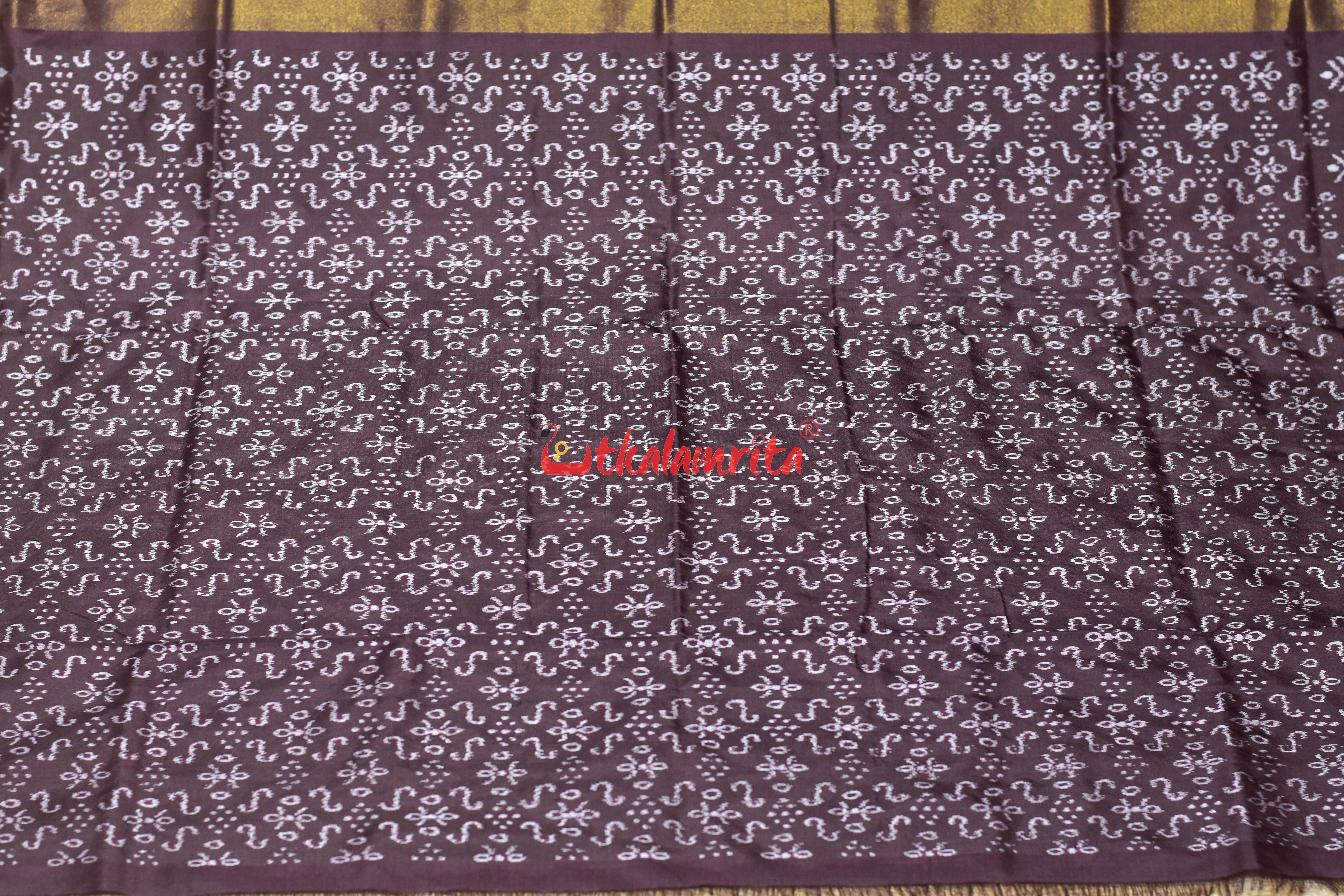 Half Tissue Red Diwali Sambalpuri Silk Saree